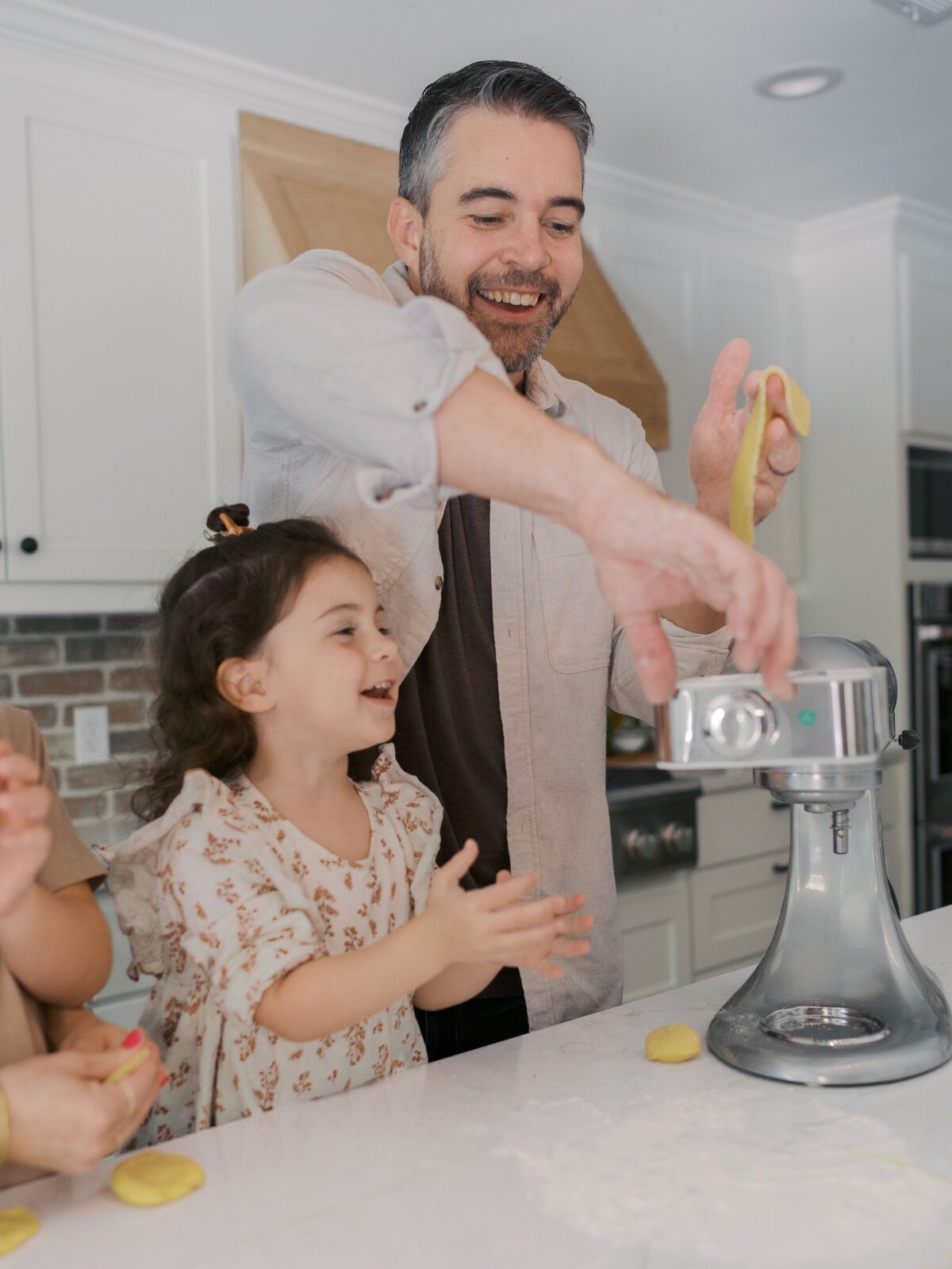 Family making pasta by Colorado Springs Family Photographer | Lauren Bounds