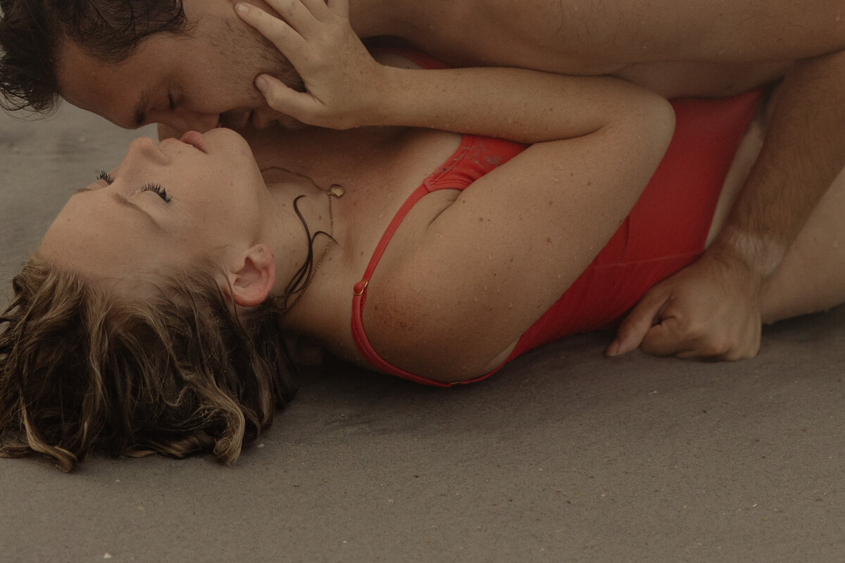 couples beach session st augustine florida