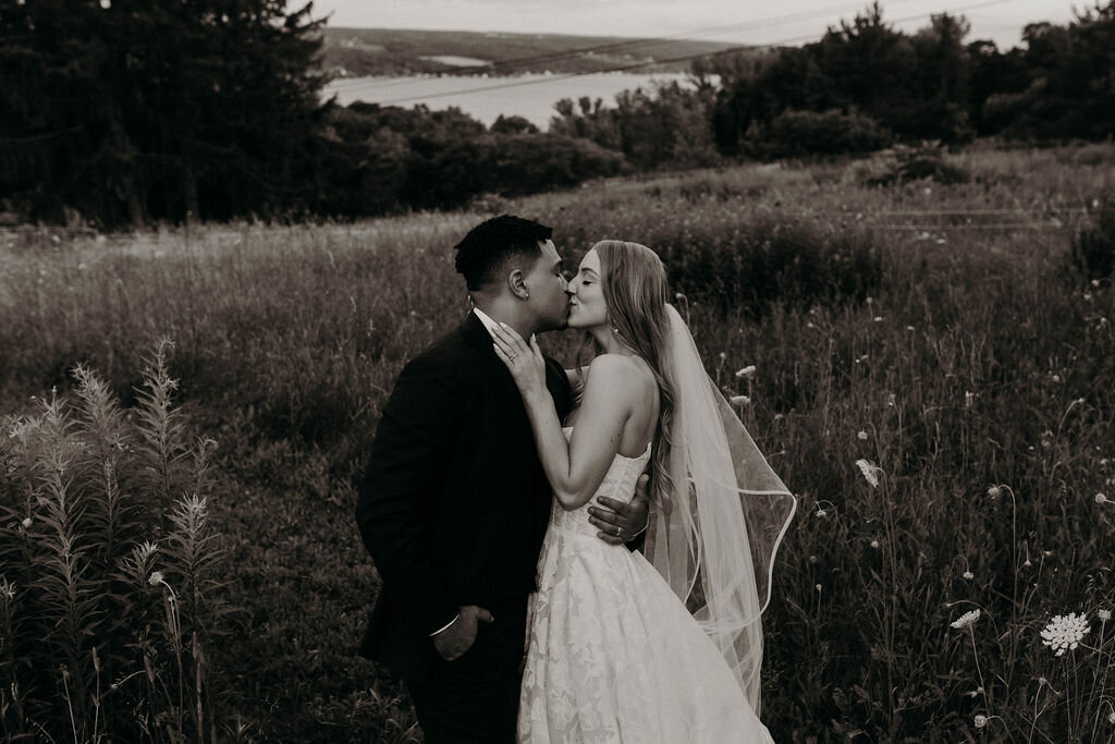 black and white flower field keuka lake finger lakes photographer