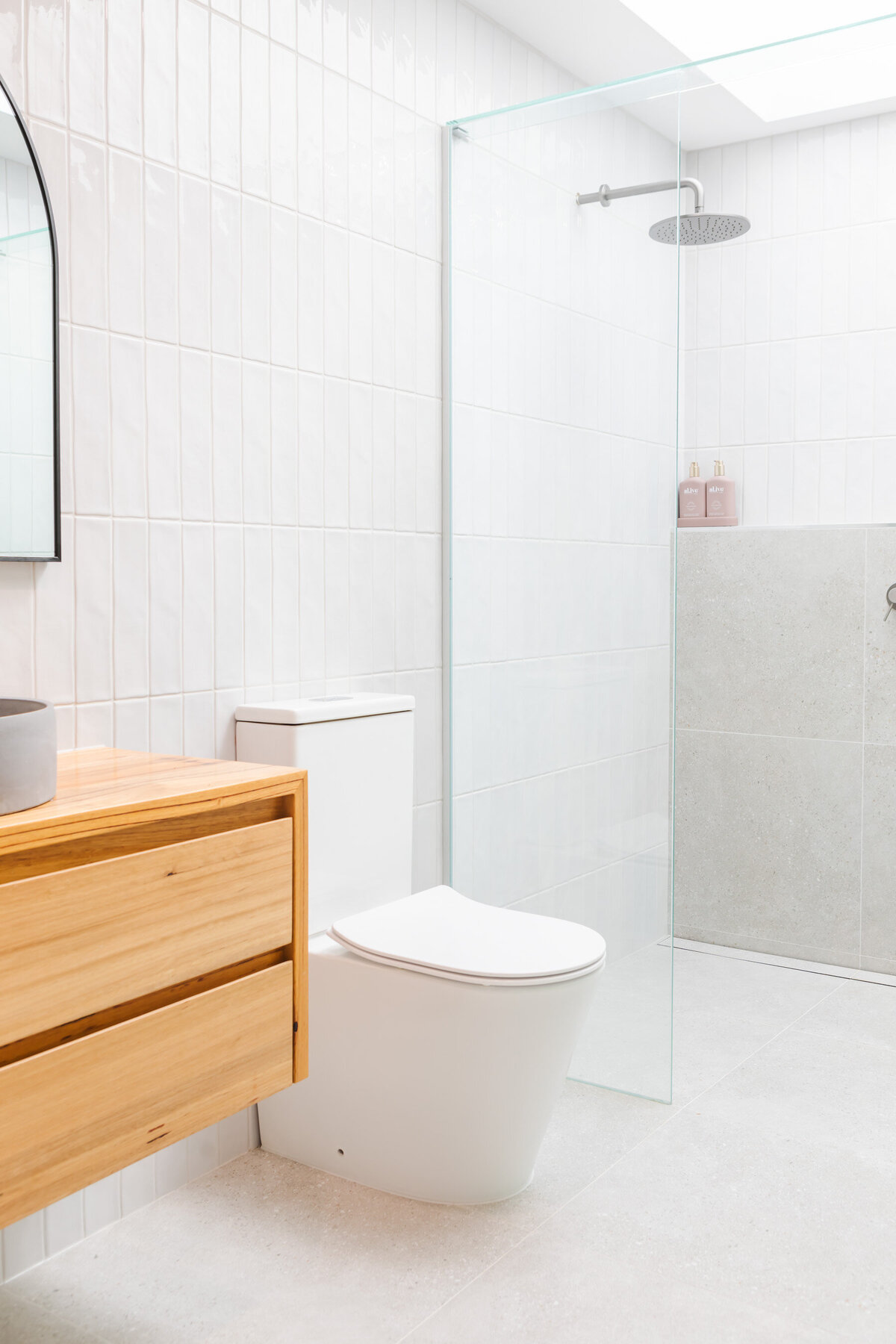 Light filled bathroom design custom built by WBK