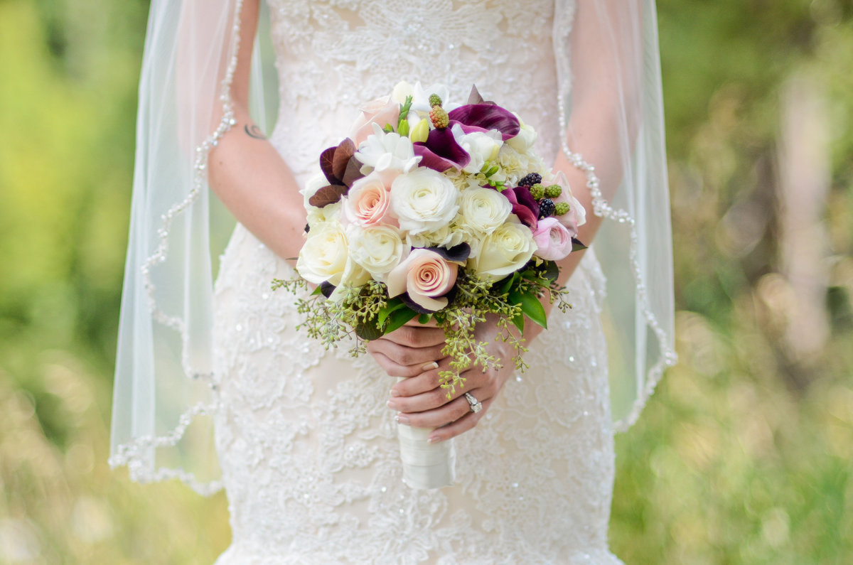 pink white and red bouquet