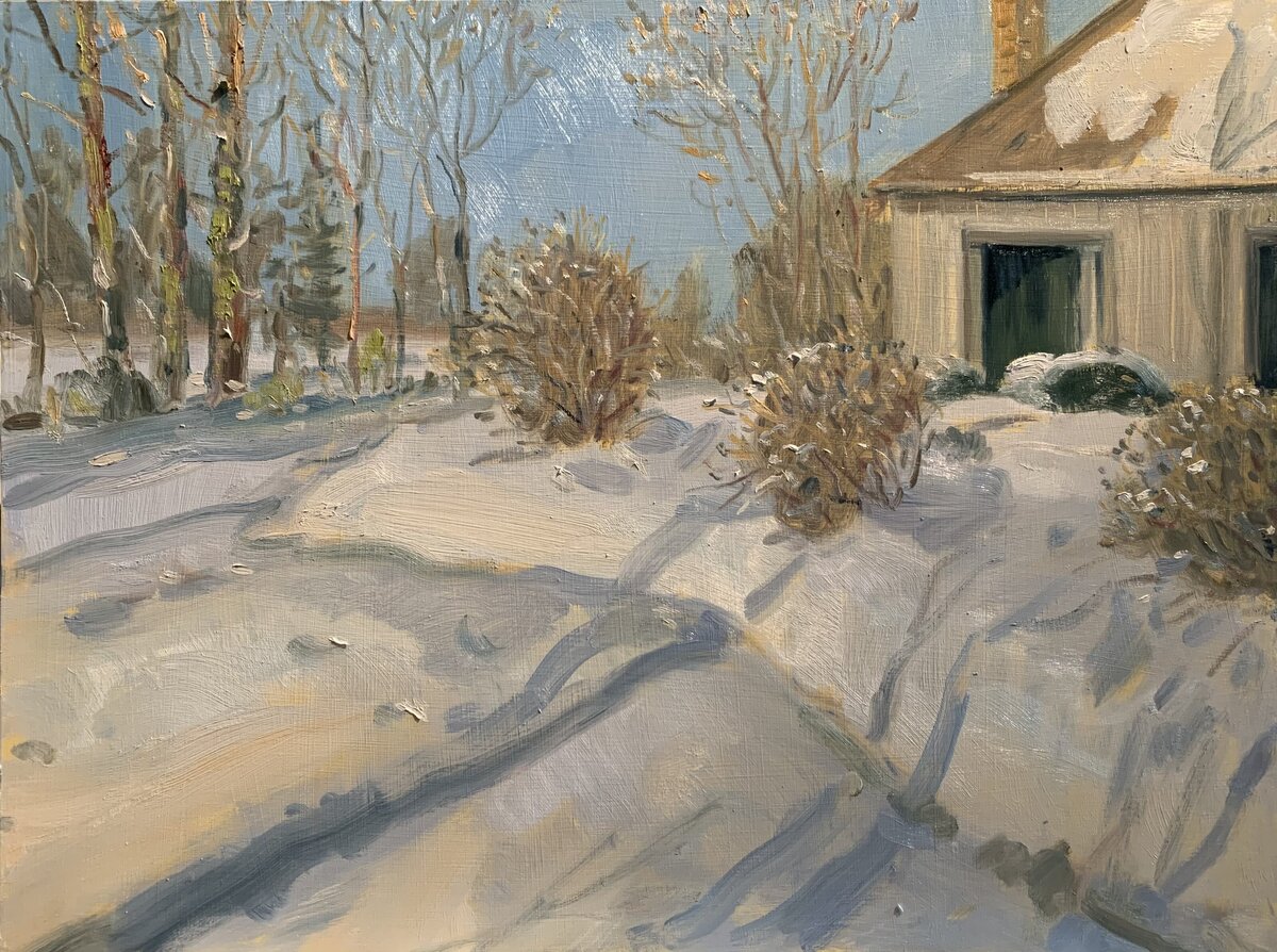 North Fork Winter Shadows12x14 oop 2,000