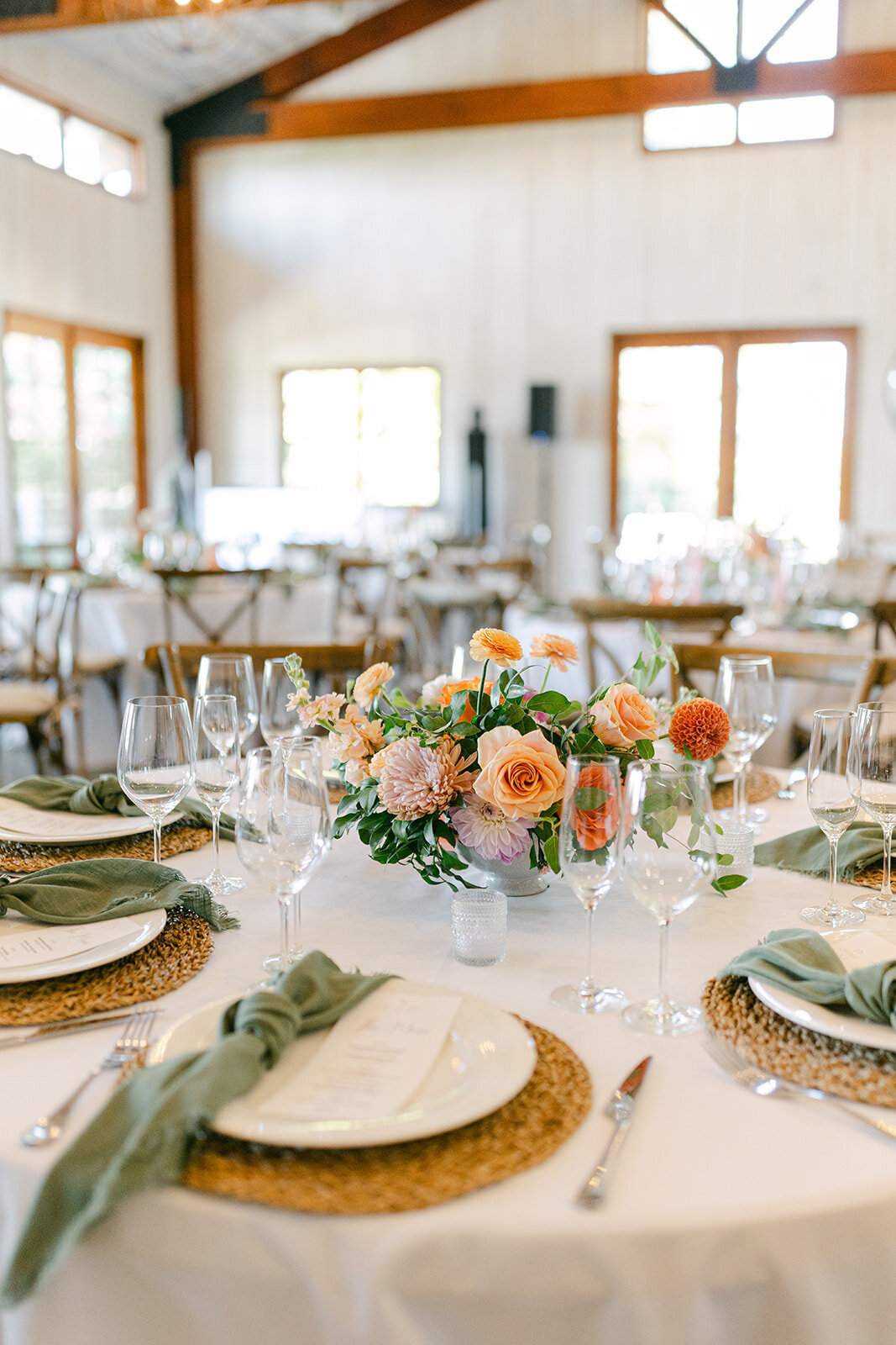 wedding centerpieces at park winters