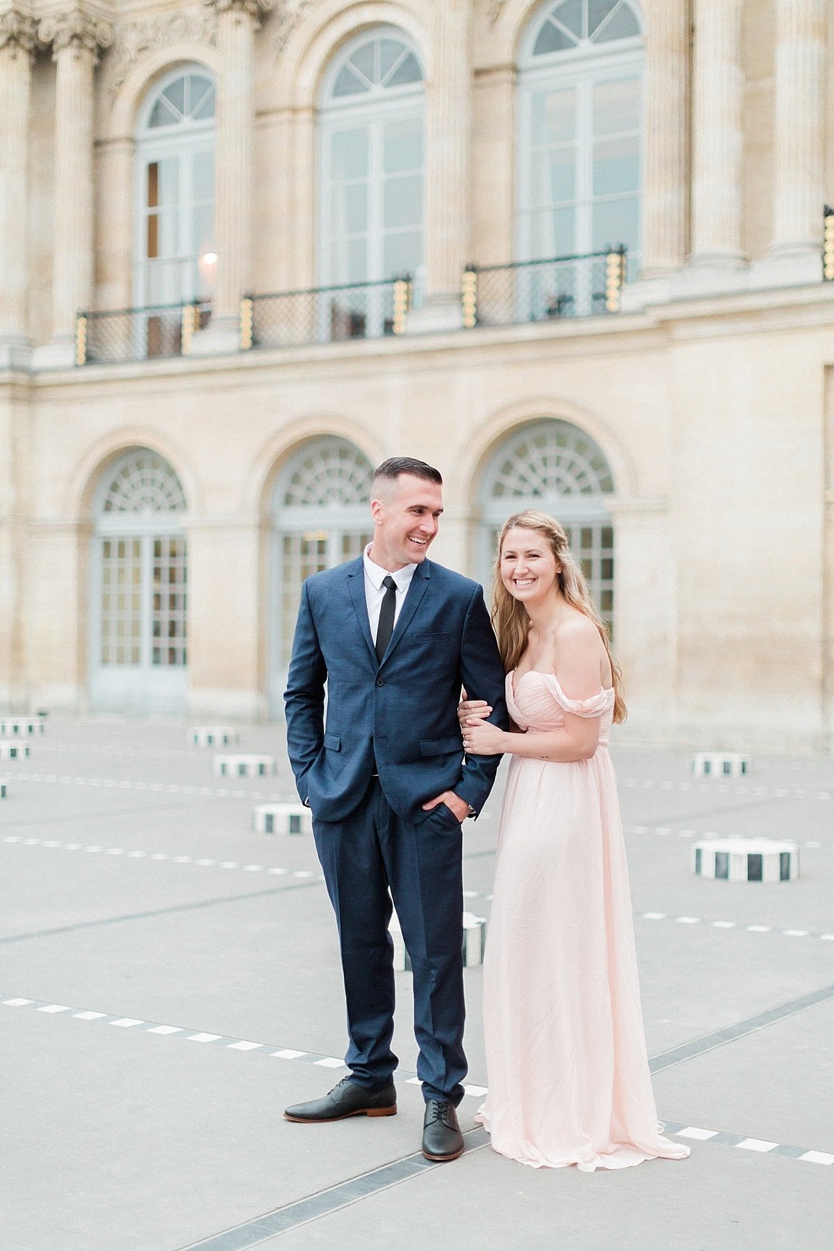 Paris, France anniversary session photographed at Palais Royal by France Destination Wedding Photographer, Alicia Yarrish Photography