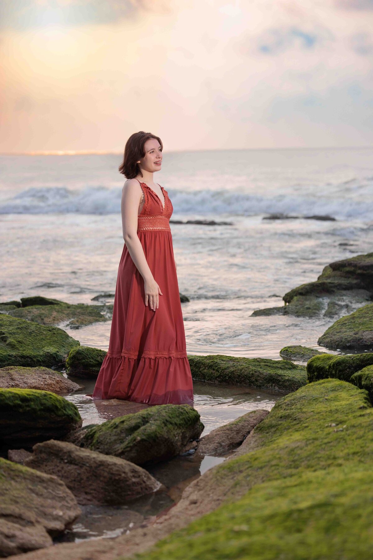 Senior beach portraits in NC
