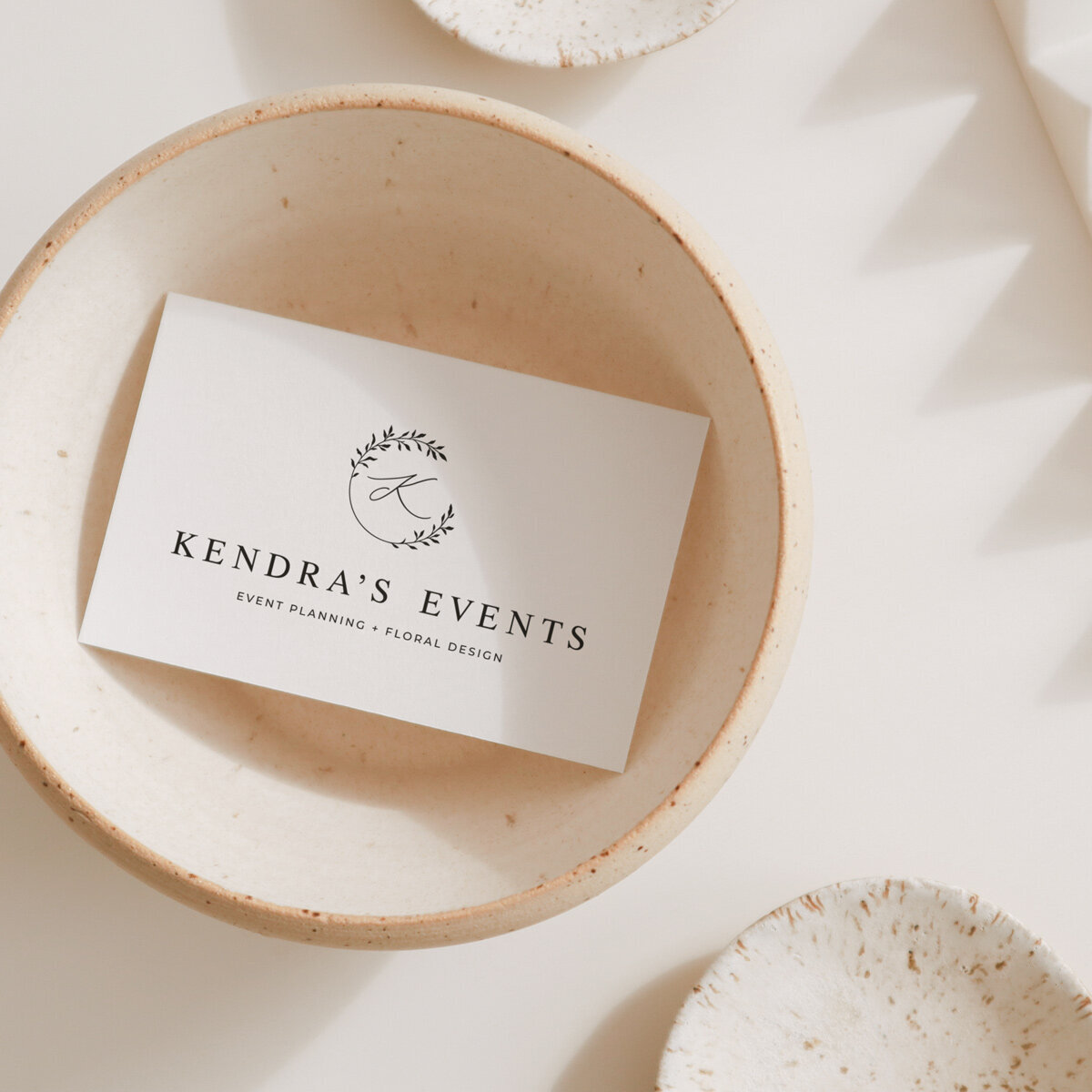 business card design for kendra's events