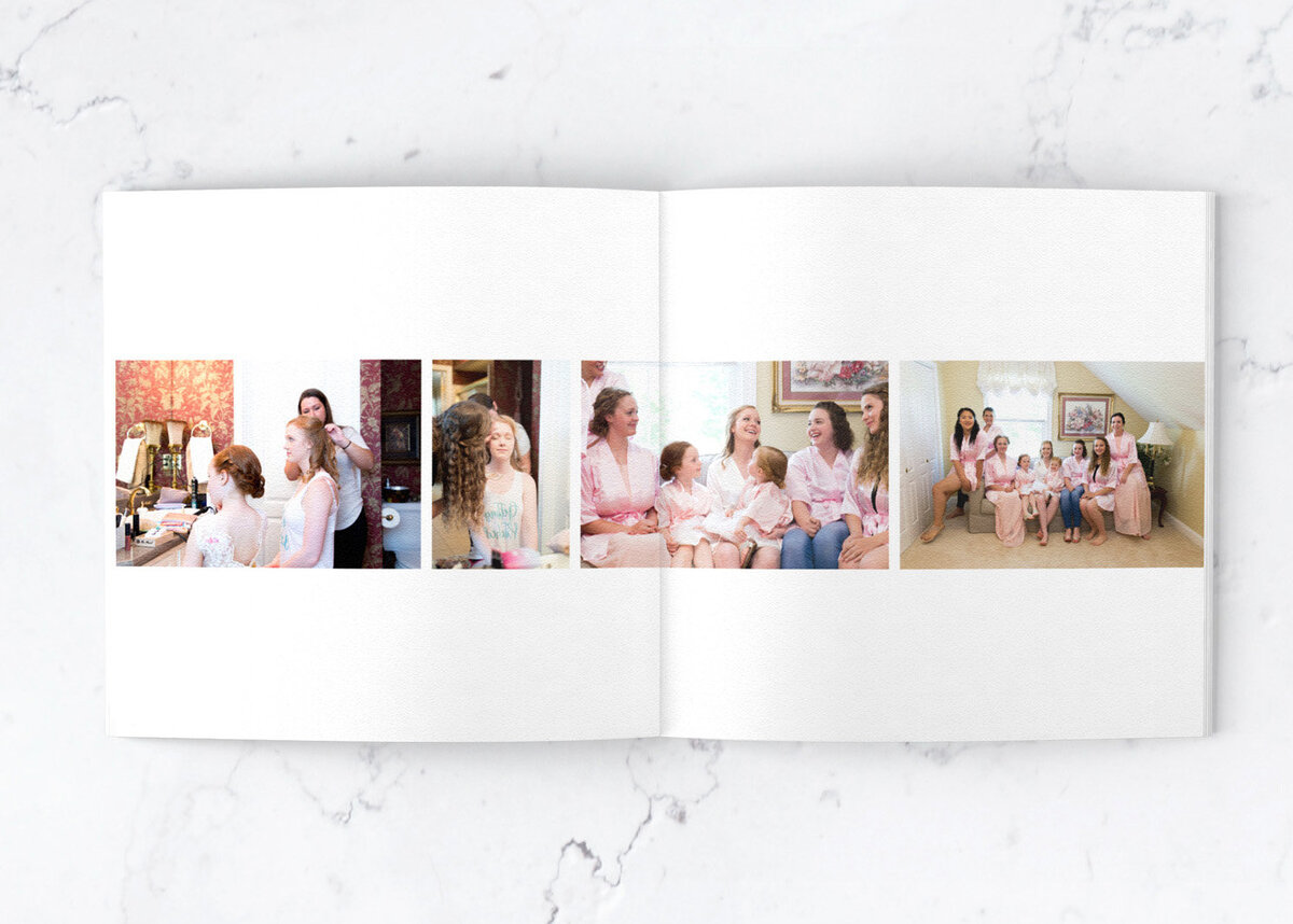 wedding album showing photos by Nashville wedding photographer, Liz Courtney