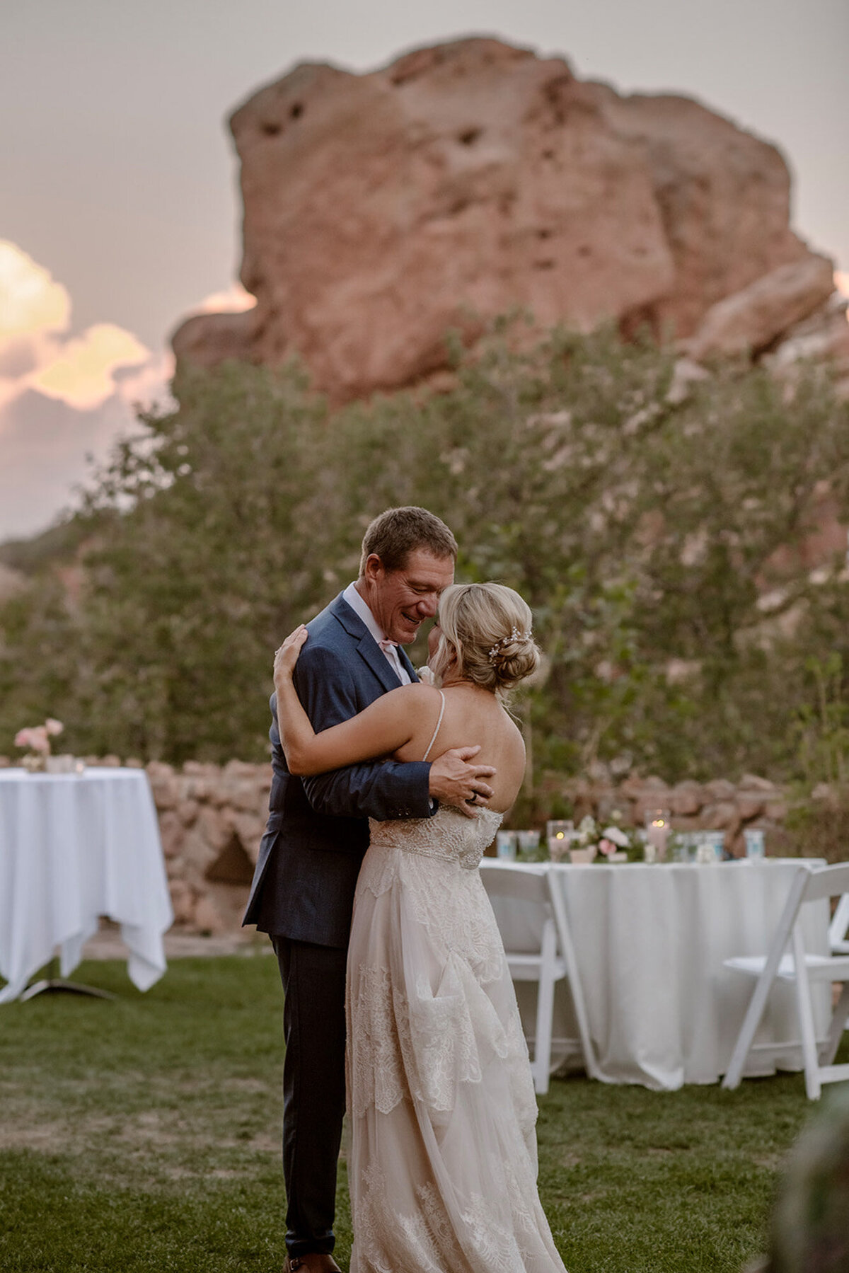 Heather and Doug having their sweet dance on their wedding day