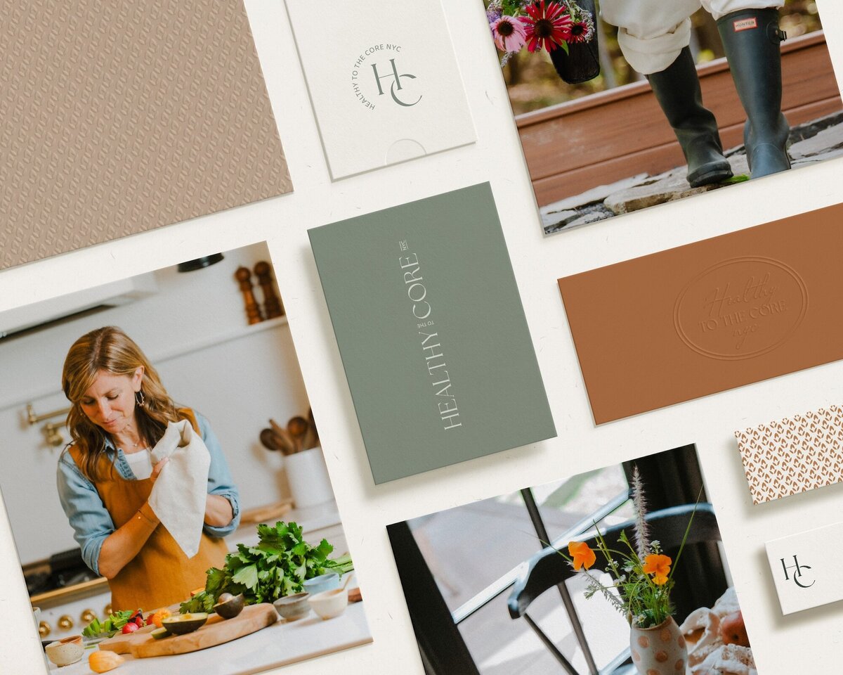 Collage of brand elements for functional medicine provider
