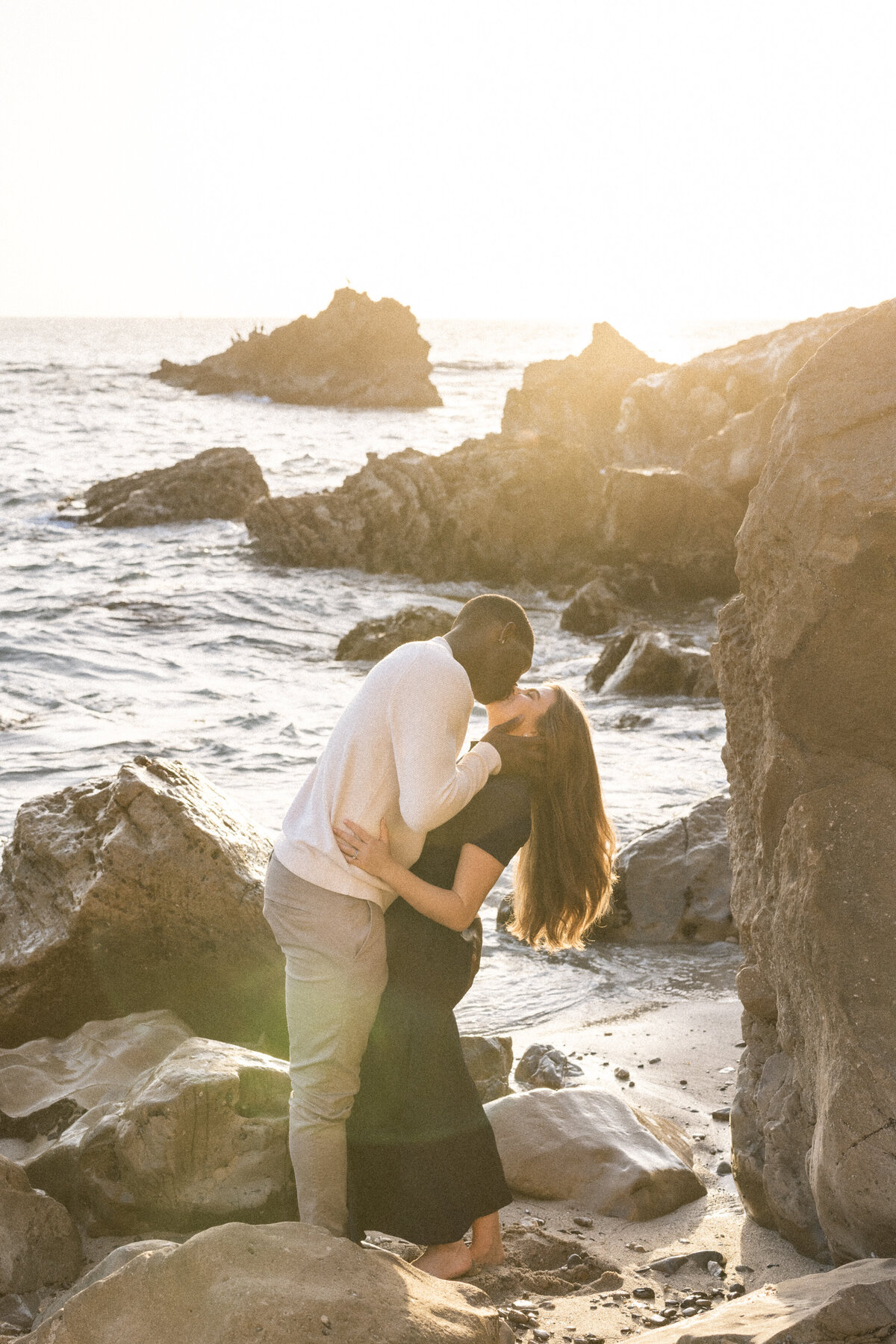 romantic and dreamy couple on the beach