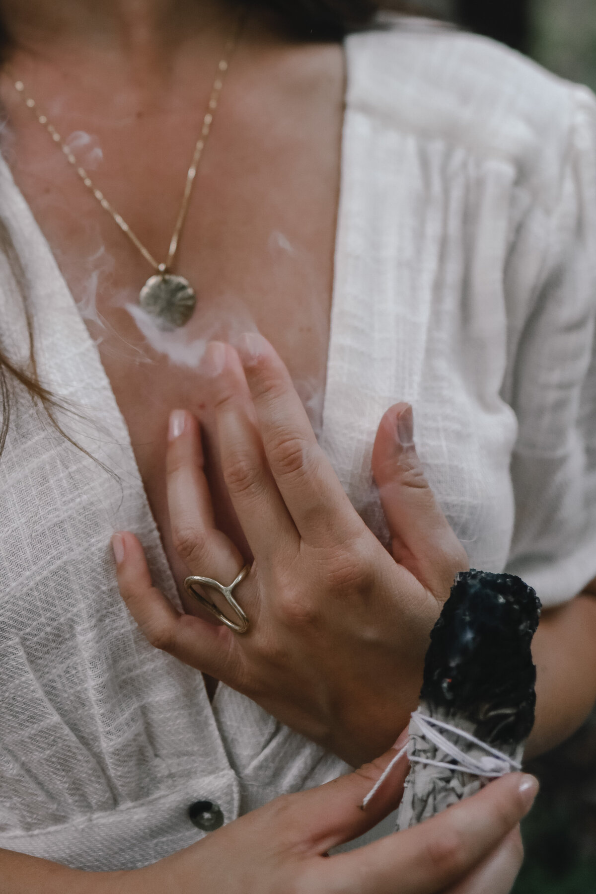 How to sage your jewelry by Alex Perry Ethical Jewelry brand Videographer and Photographer 