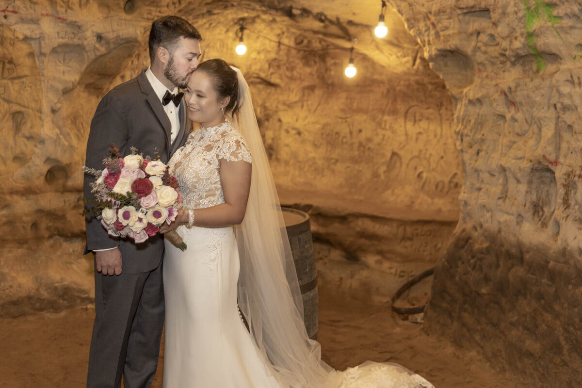 Bride and groom at Robbers Cave
