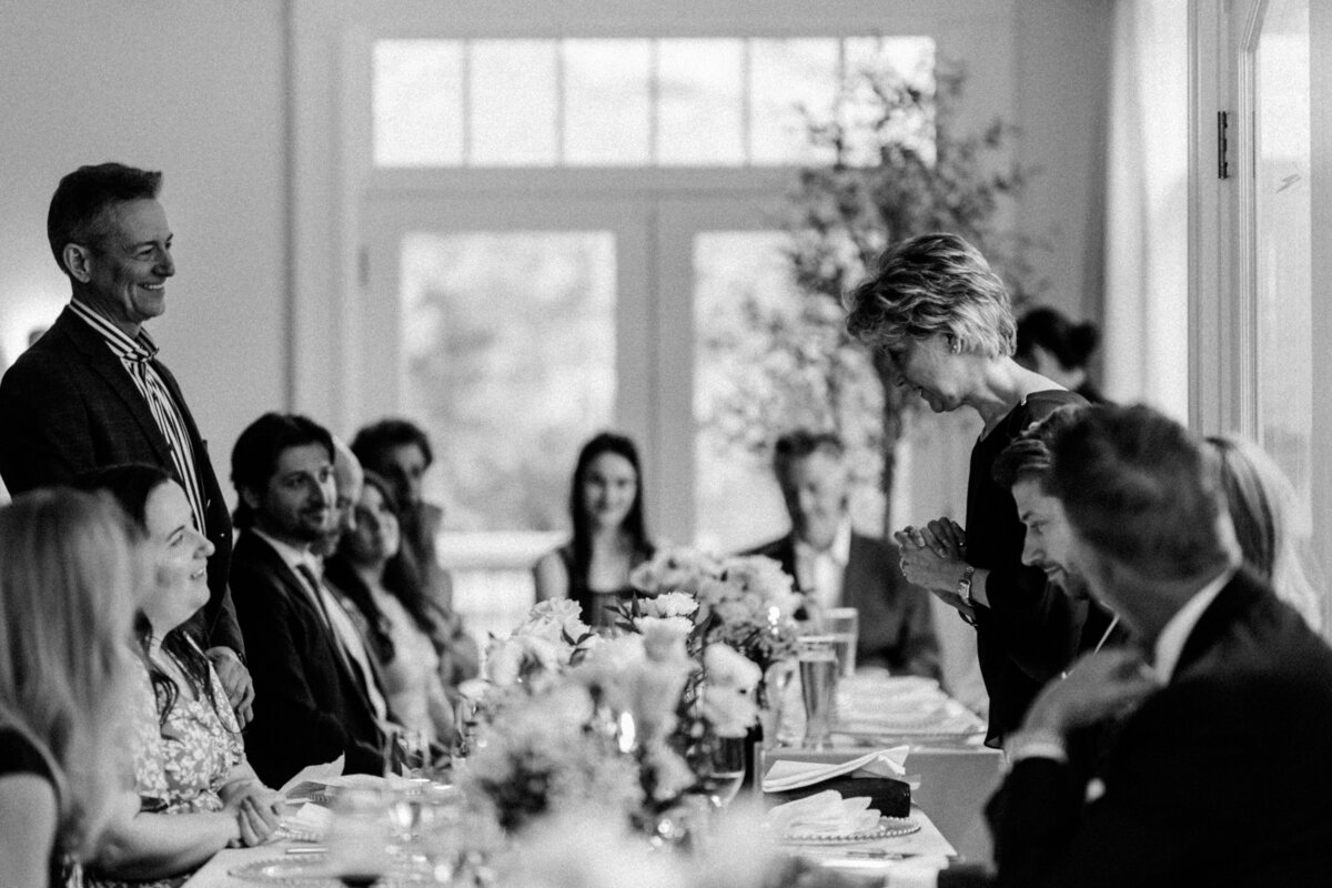 Mother and father saying speech