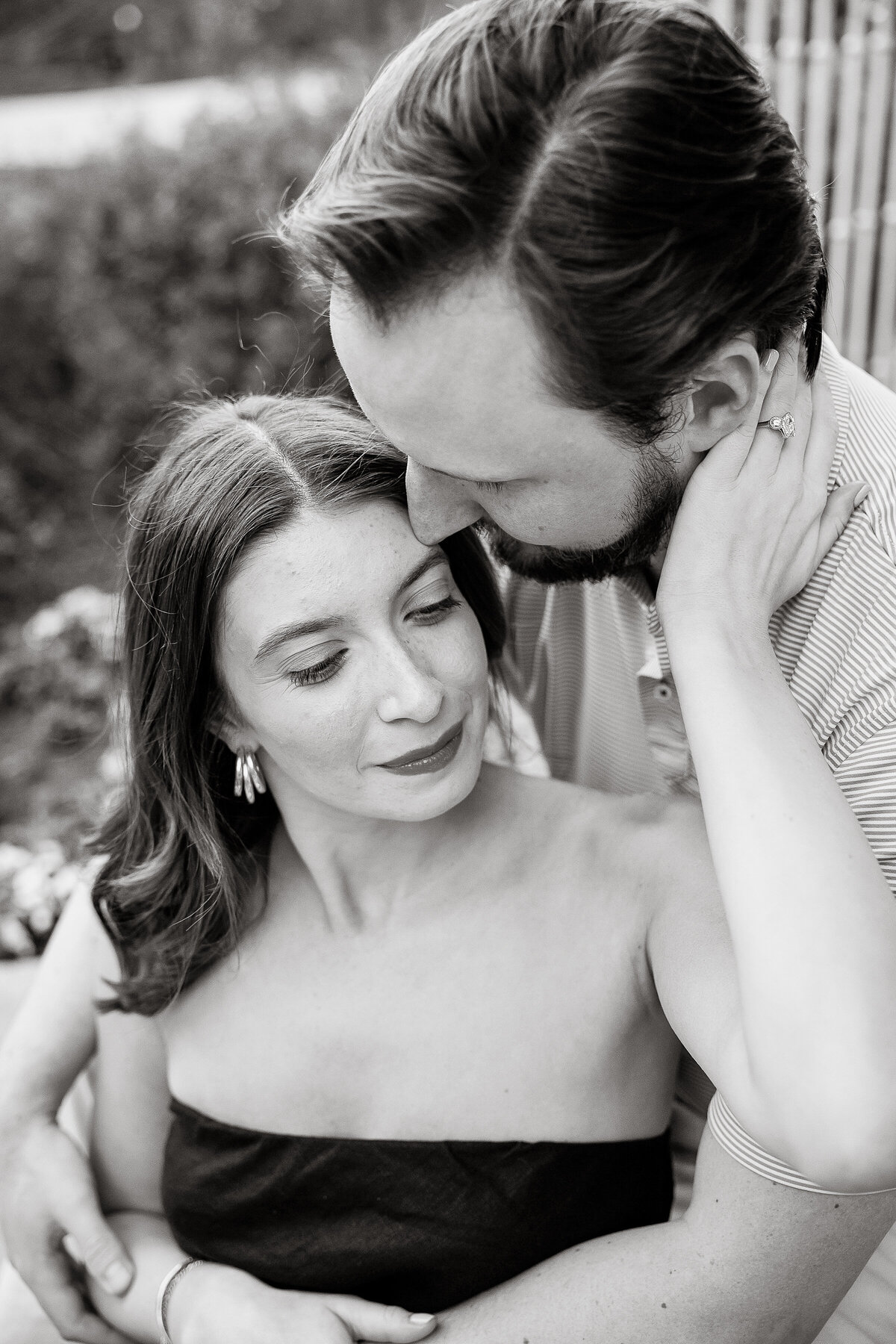 Sidney and John Engagements BW  0183