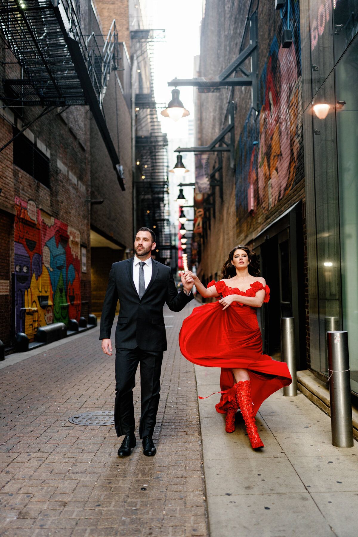 Aspen-Avenue-Chicago-Wedding-Photographer-Union-Station-Chicago-Theater-Engagement-Session-Timeless-Romantic-Red-Dress-Editorial-Stemming-From-Love-Bry-Jean-Artistry-The-Bridal-Collective-True-to-color-Luxury-FAV-105