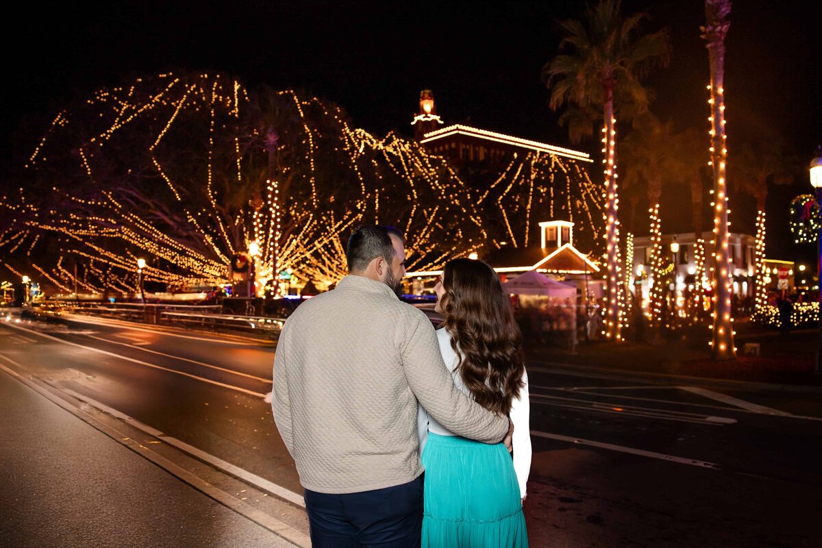Nights of Lights Engagement Photos | St. Augustine Engagement Photographer-