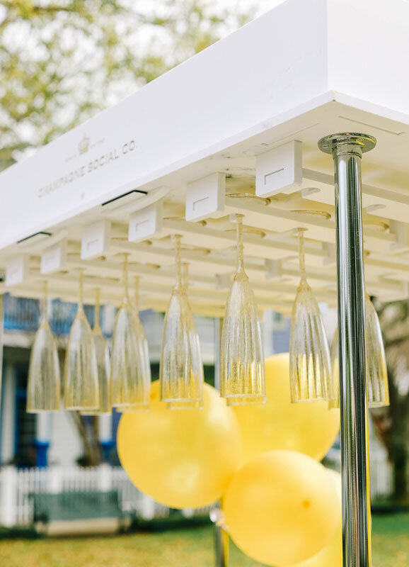 champagne-glass-mini-bar-cart-event