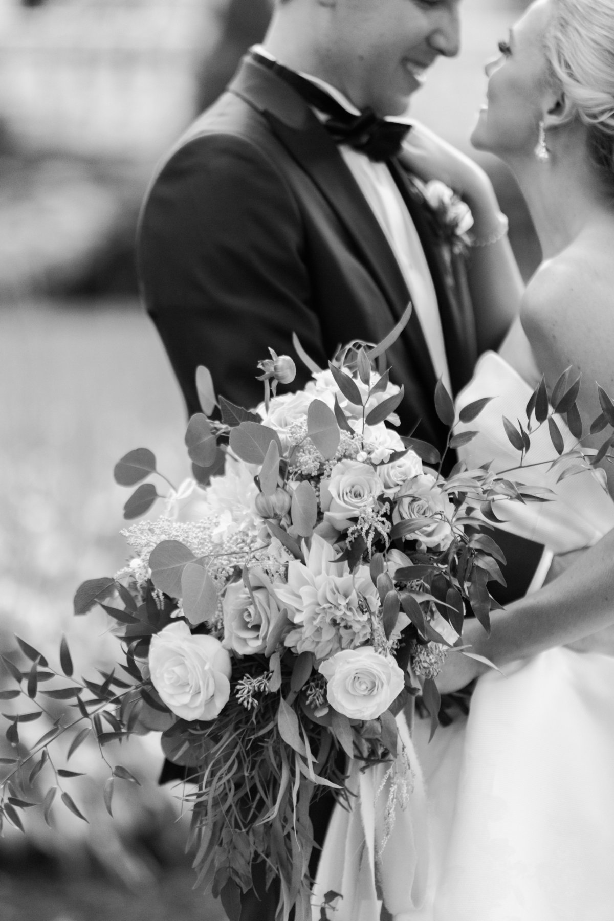 candid bride and groom portrait