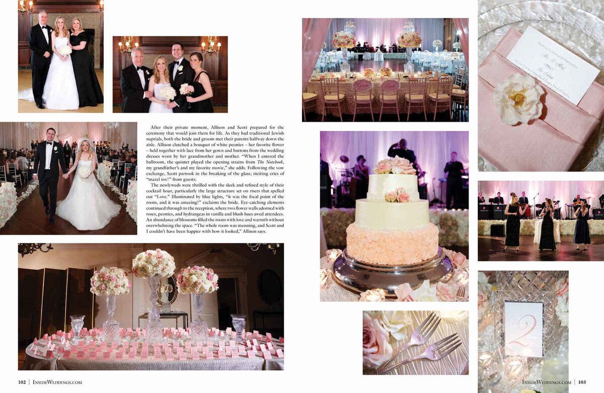 Winter couldn't be more exciting when we see our sweet couple, Allison and Scott's wedding in the Winter 2017 edition of Inside Weddings magazine! We love this family so much and we are so honored to have photograph both their son and their daughter's weddings. Thank you to Marcy Glink of Great Events who introduced us and planned both their weddings, and to the talented design team, Vince Hart at Kehoe Designs brought their dream wedding to fruition at The Standard Club. Click here for a list of vendors.