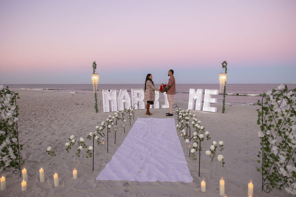 Surprise Proposal at Jacksonville Beach