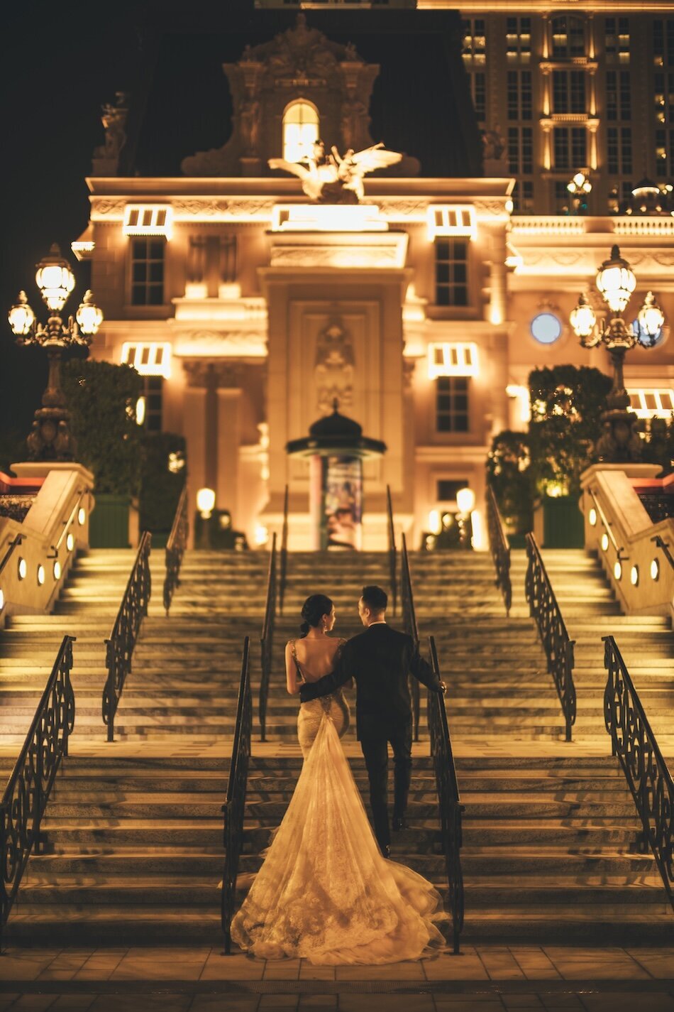 Pre-wedding photoshoot. The Londoner, Macau. Reem Acra - Breakfast at Tiffany’s.
