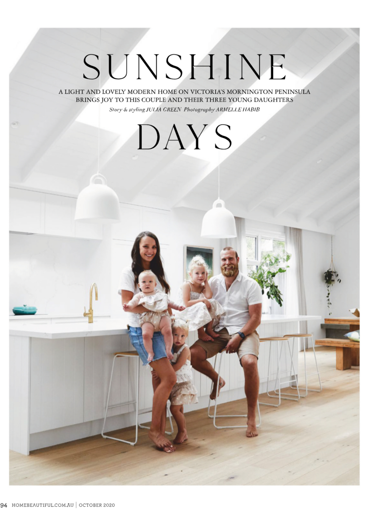 Open-plan living and kitchen design by Lisa Hunter Interiors in Sunshine Days feature