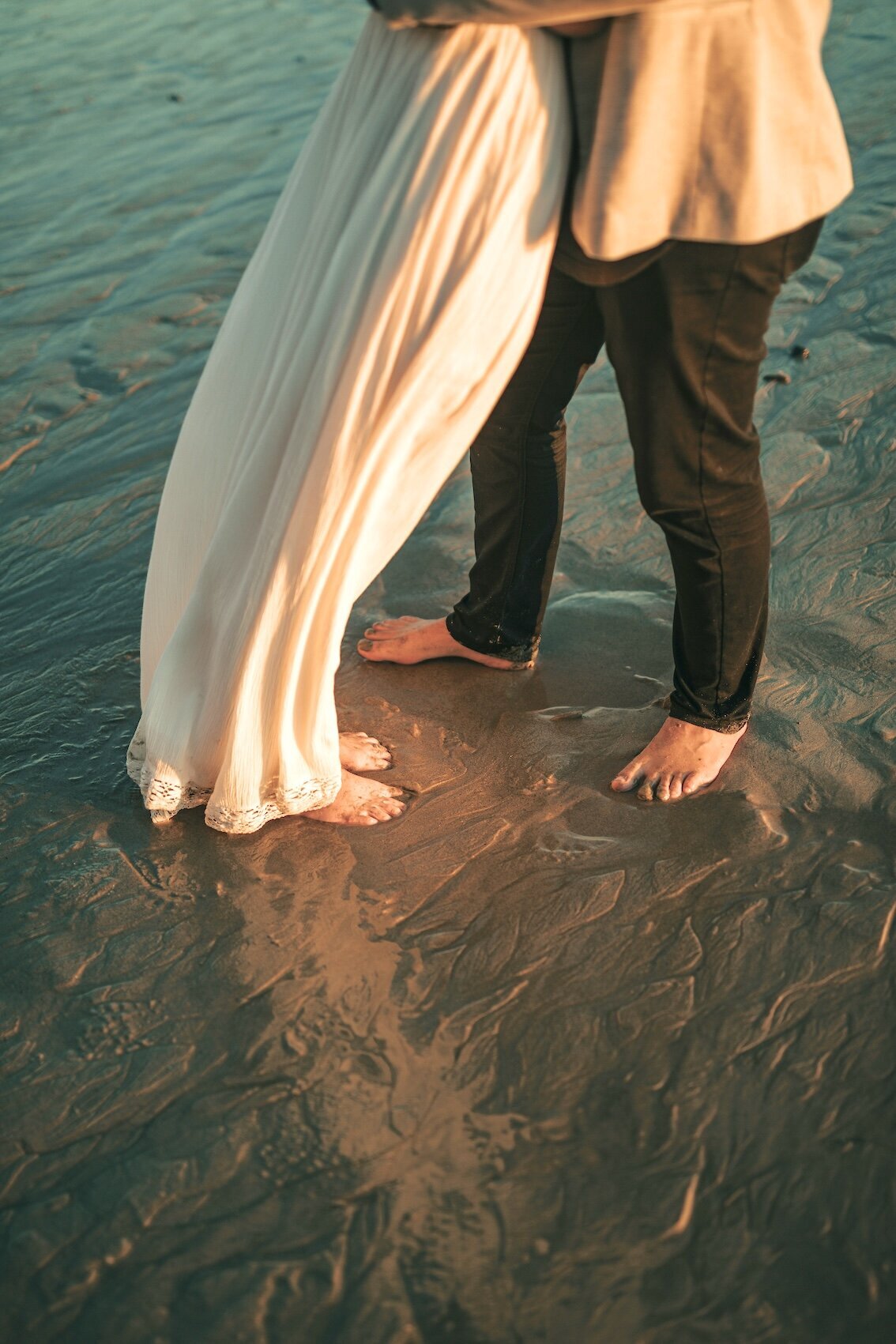 Barefoot beach wedding