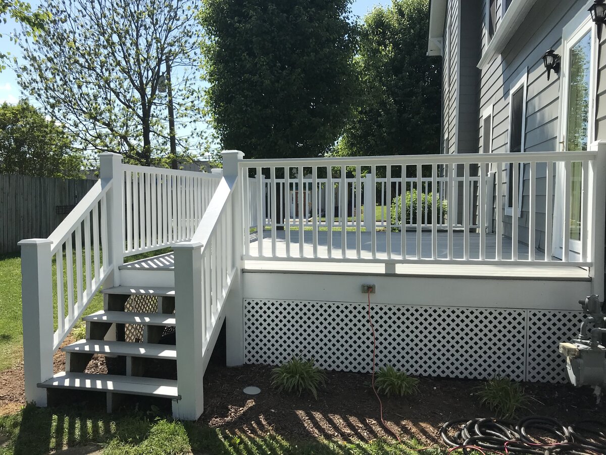 deck painted in mebane house