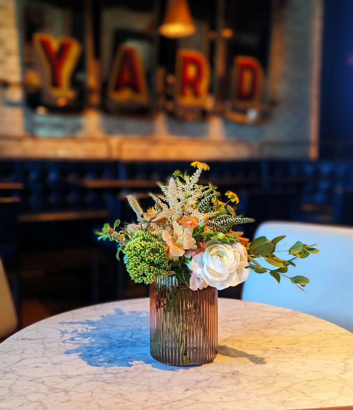 FLOWERS ON TABLE