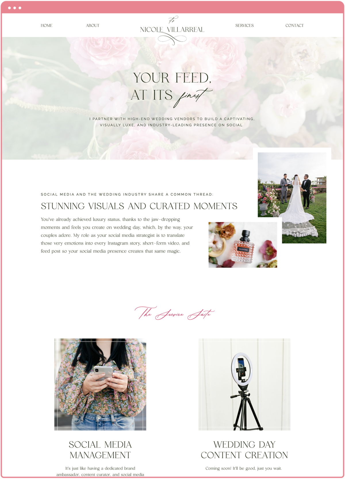 Custom Brand and Website Design for Nicole Villarreal