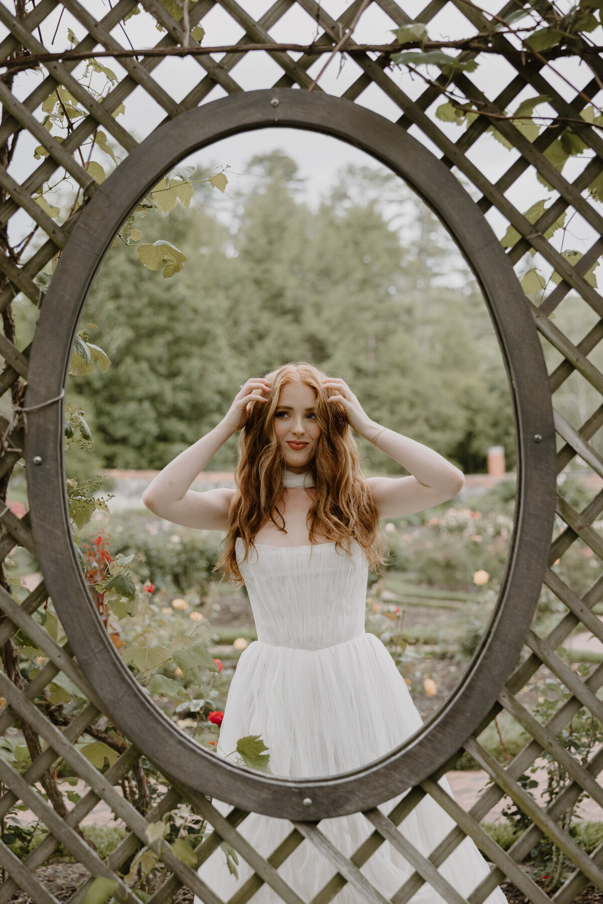 Elegant and effortless bridal portrait captured at the Biltmore with a romantic Anthropologie gown.