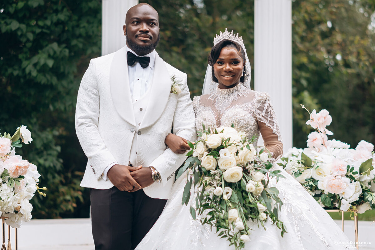 Abigail and Abije Oruka Events Papouse photographer Wedding event planners Toronto planner African Nigerian Eyitayo Dada Dara Ayoola outdoor ceremony floral princess ballgown rolls royce groom suit potraits  paradise banquet hall vaughn 175