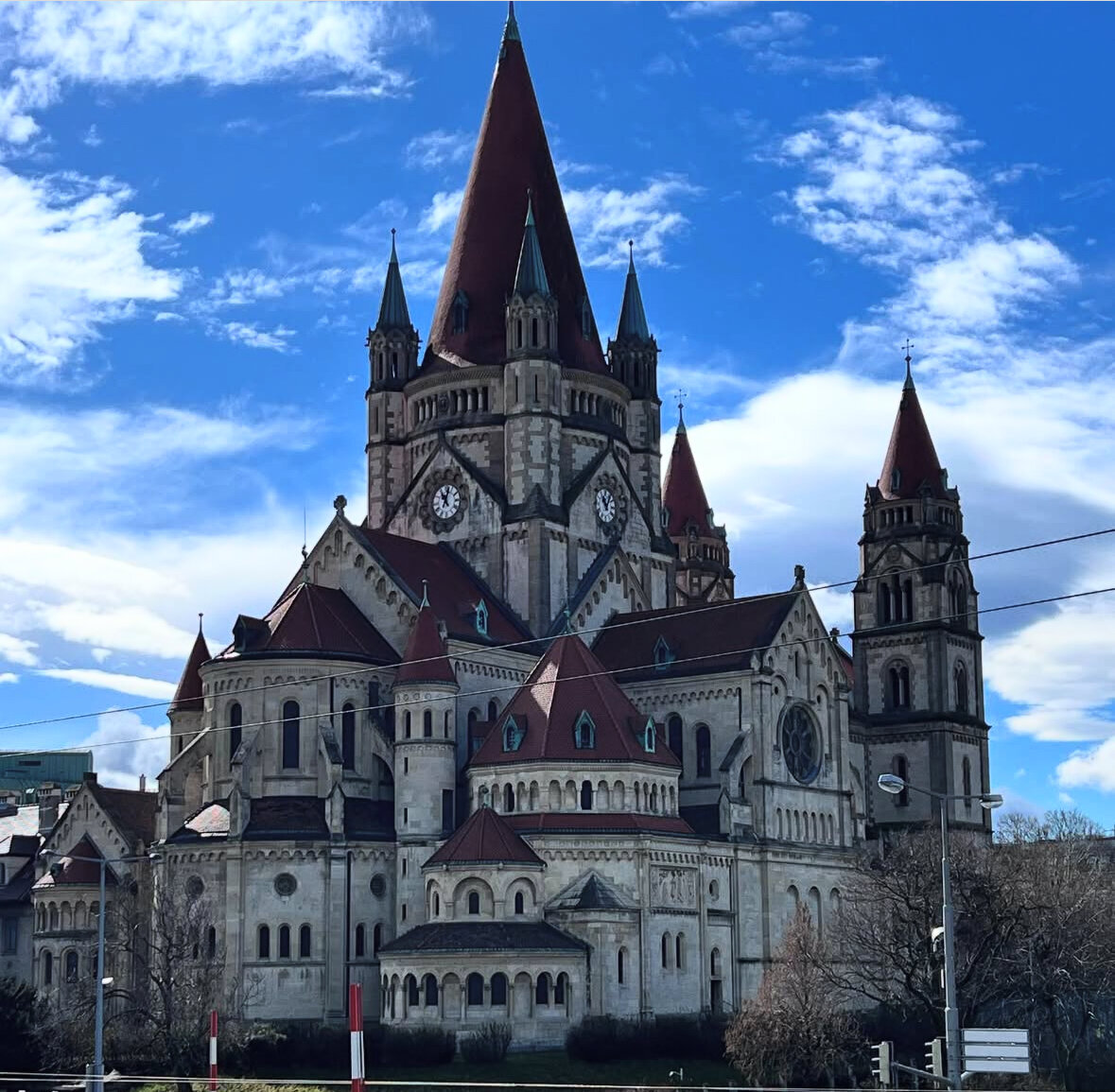 Blue skies with a European Historic Building