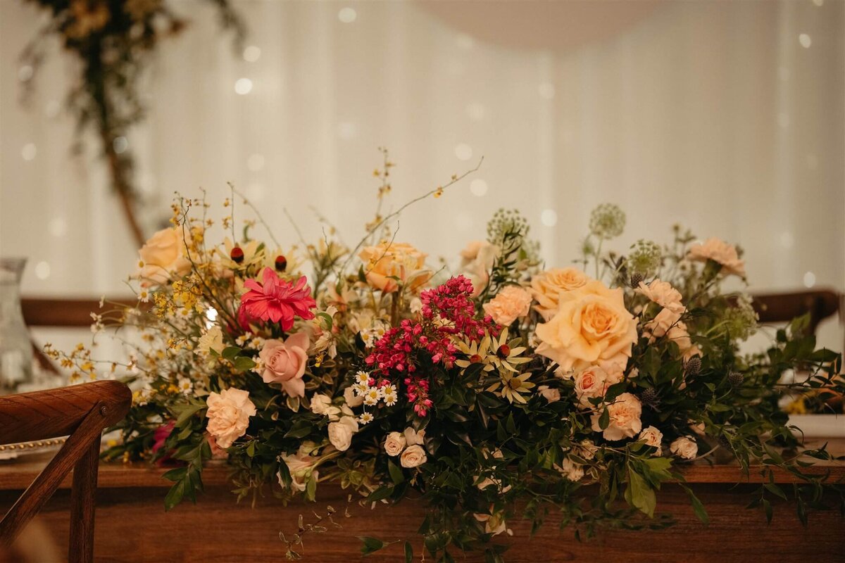 Colourful and textural wedding flowers Sunshine Coast
