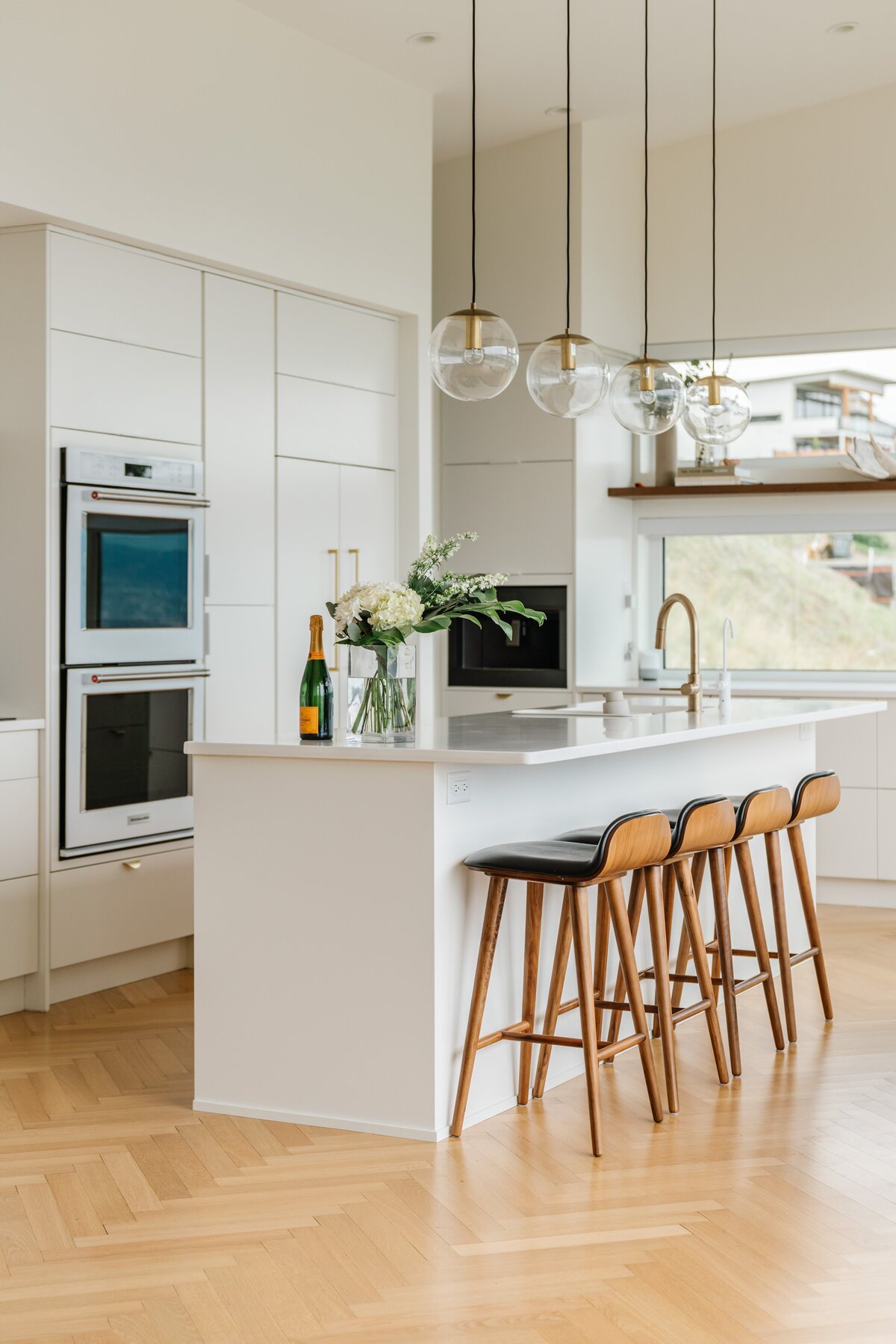 the social stager_modern white kitchen