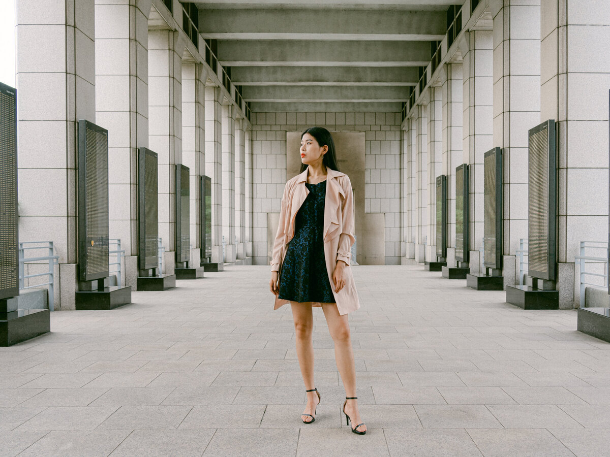 A striking editorial shoot at the War Memorial of Korea in Seoul, where historic American and Republic of Korea military aircraft set the stage for high-fashion storytelling. Captured in preparation for Seoul Fashion Week, this editorial blends luxury destination travel with the bold, architectural beauty of Seoul. Photographed by Michael Asmussen Photography, known for top-tier editorial and brand collaborations worldwide. Elevate your brand with refined imagery that tells a story of elegance, history, and modernity in South Korea’s dynamic capital."  "서울 패션 위크를 위한 특별한 에디토리얼 촬영 – 대한민국 전쟁기념관에서 미군 및 대한민국 공군 항공기들과 함께한 독창적인 패션 스토리. 서울의 세련된 여행지와 역사적 아름다움을 담아낸 럭셔리 에디토리얼 촬영. 글로벌 브랜드와 협업하는 마이클 애스무센 포토그래피의 감각적인 작품을 만나보세요.