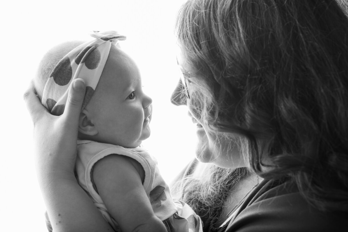 Black and white mommy and me session