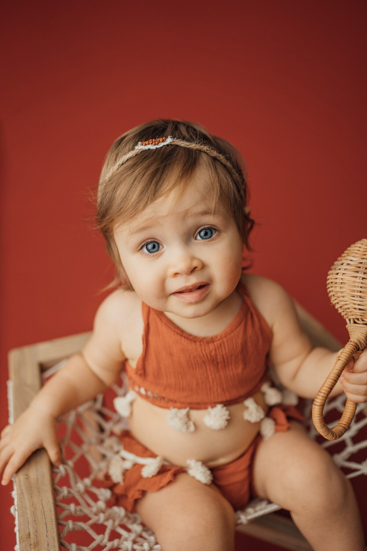 first birthday portraits on rust in studio in st. pete