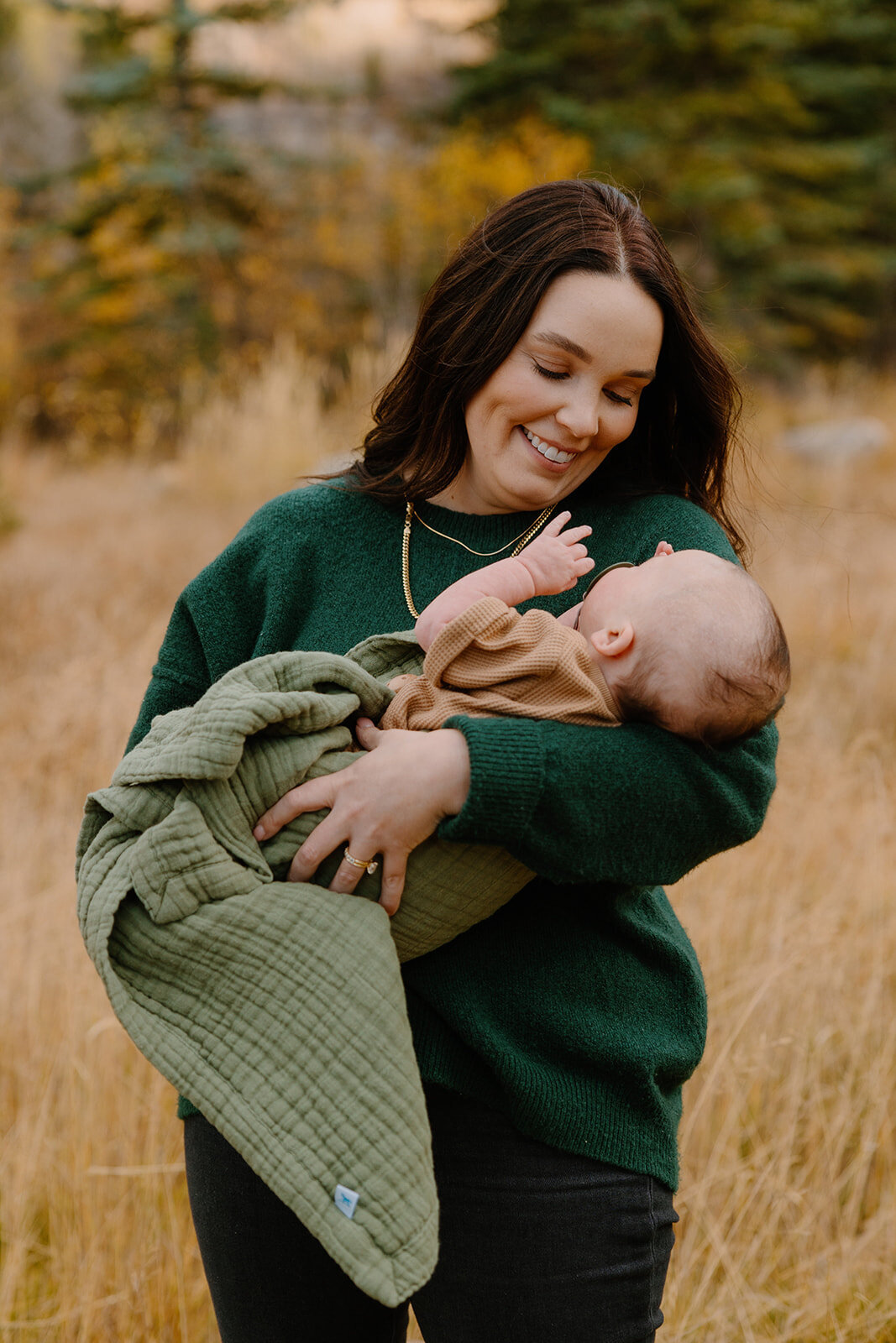 New mother holds her child, a candid moment of genuine love