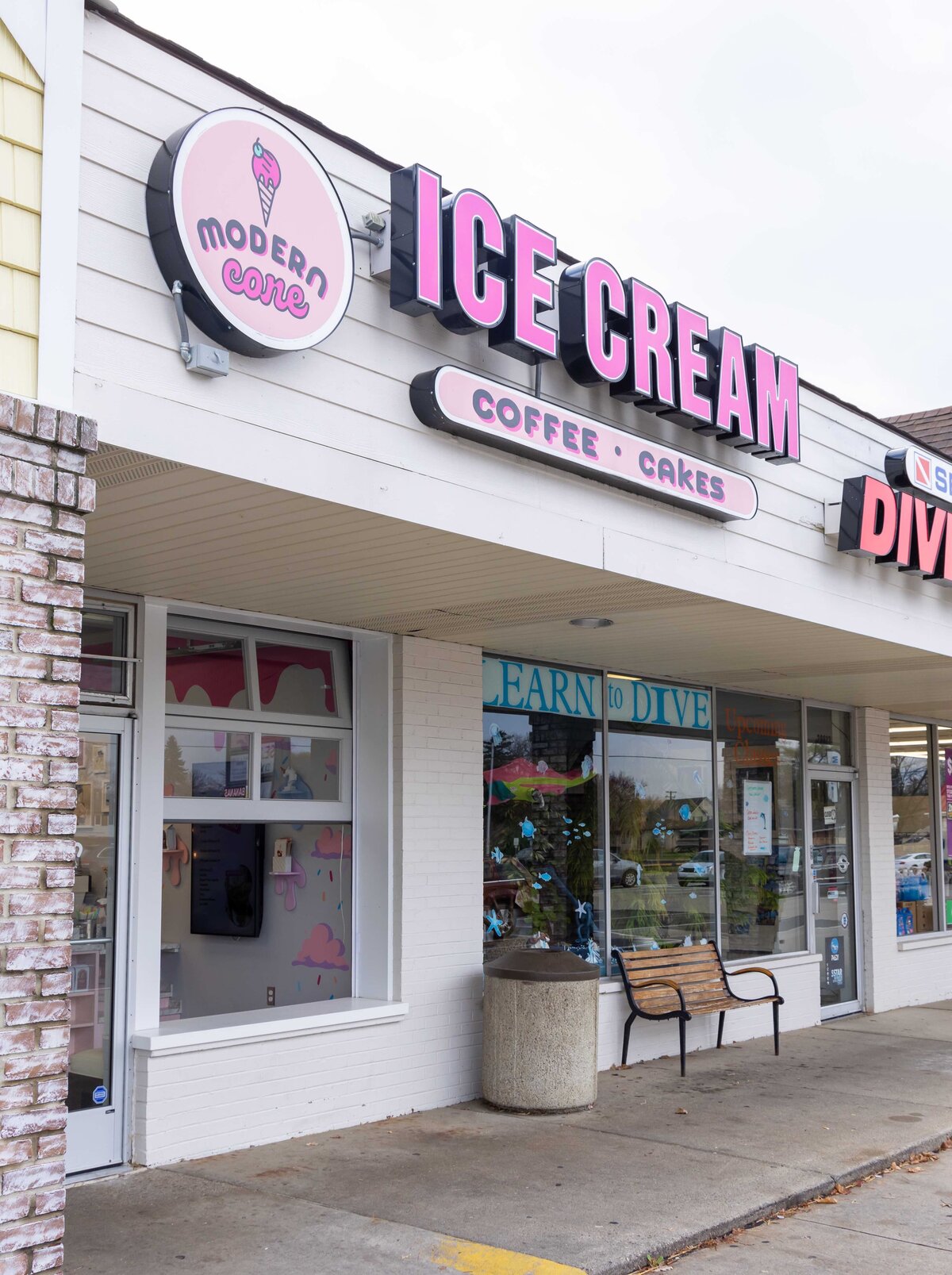 Modern Cone Front Logo Signage