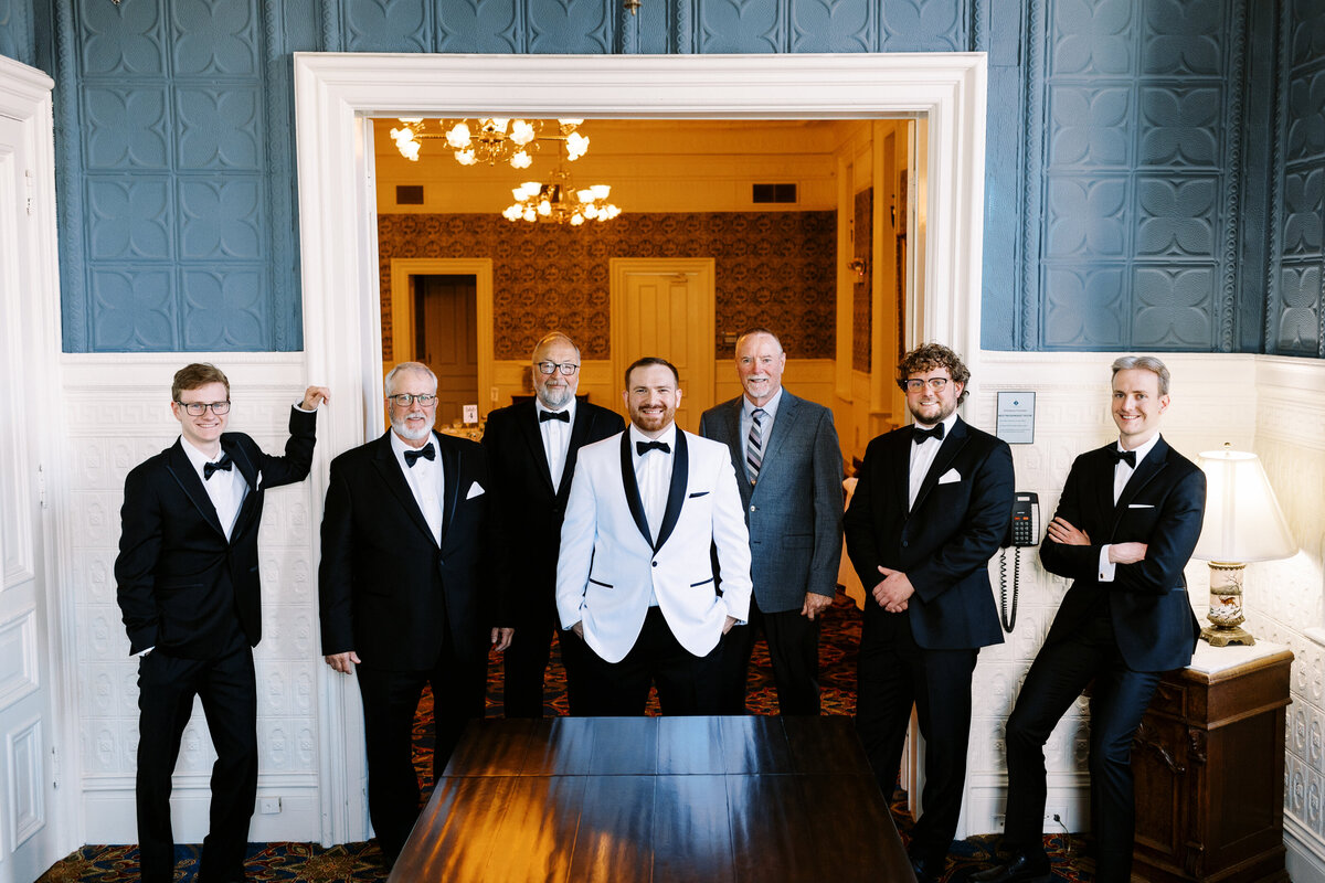 gromm with his groomsmen