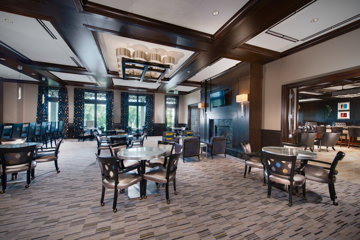 interior view of a dining room at Woodmont Country Club