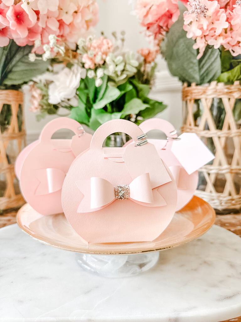 Mini Purse Pink with Crystal Bow