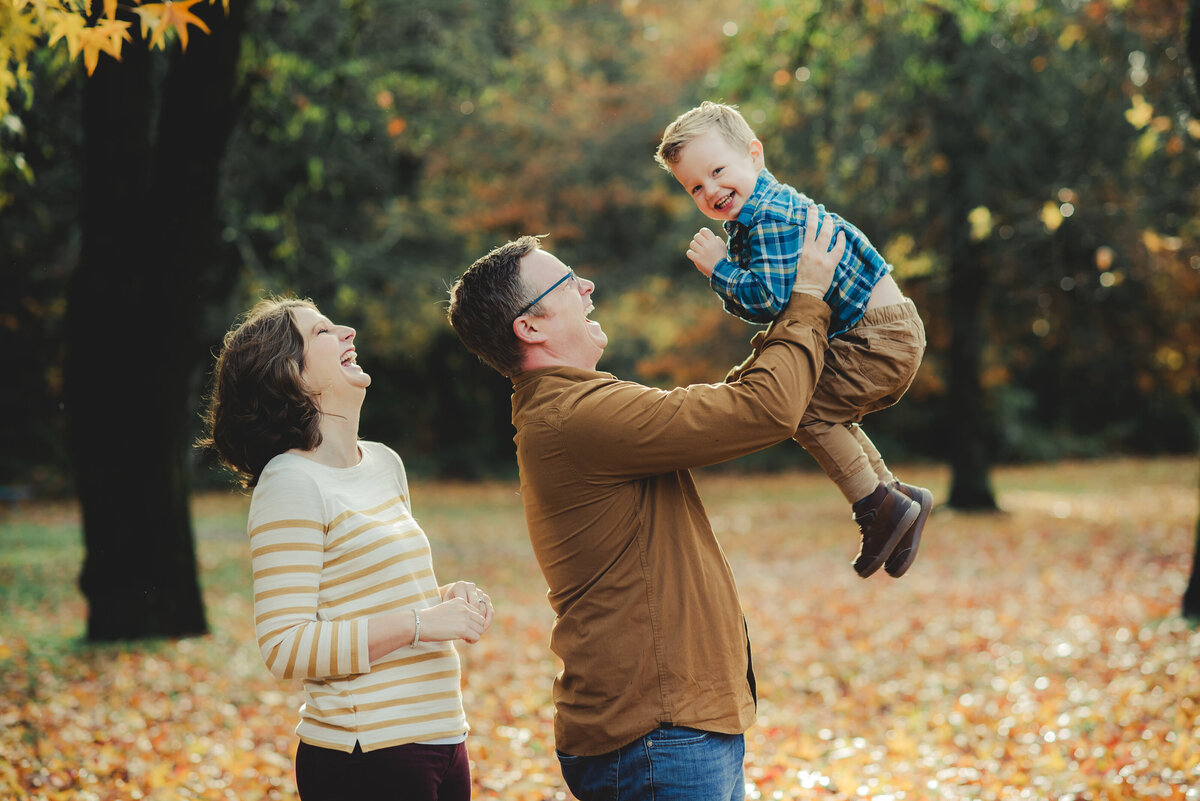 family playing together