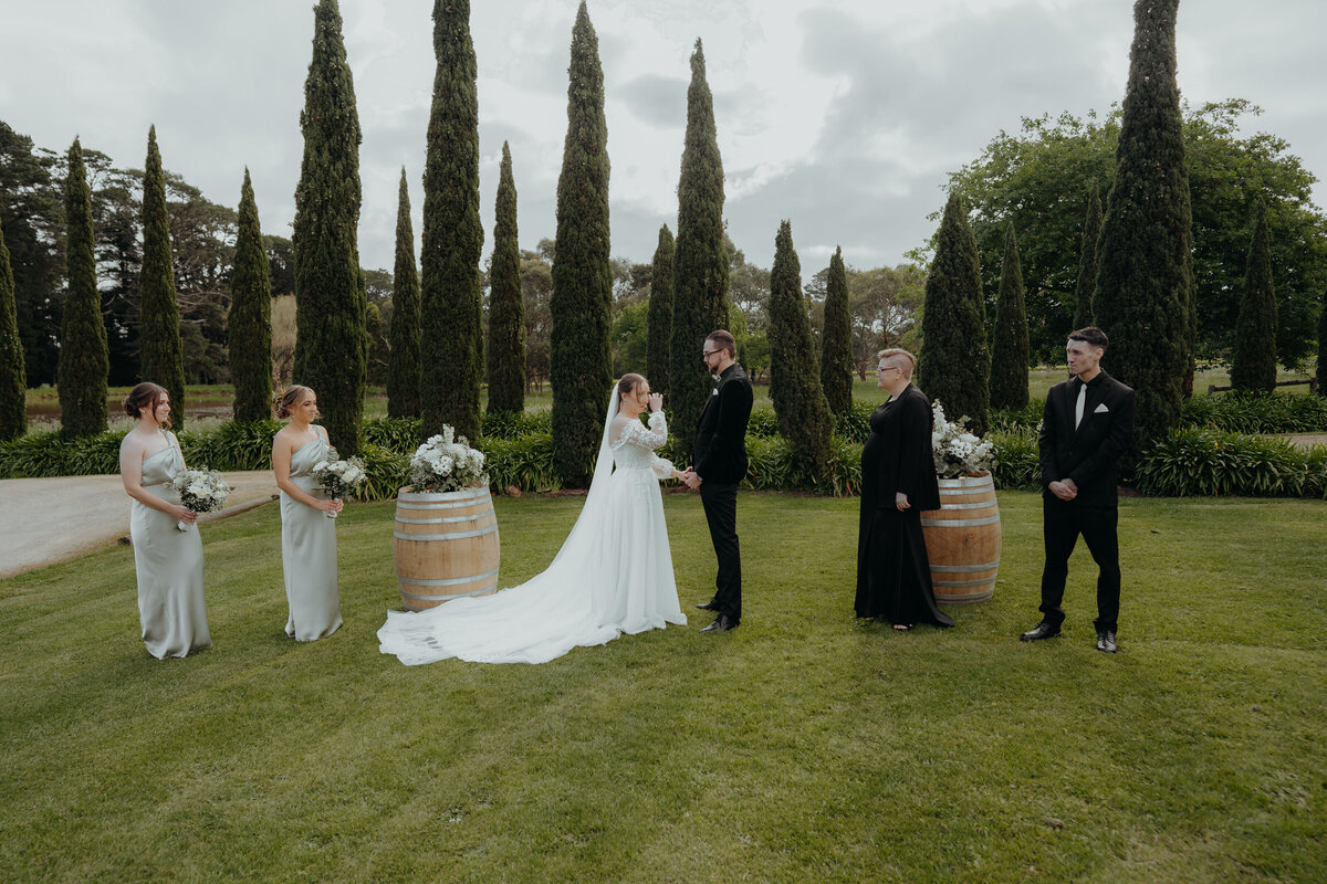 The bridal party by Balnarring Wedding photographer Jake Grinde