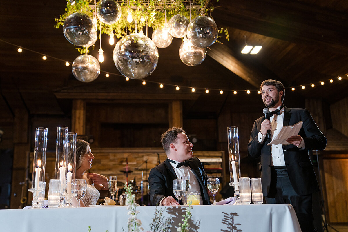 Speeches at wedding reception
