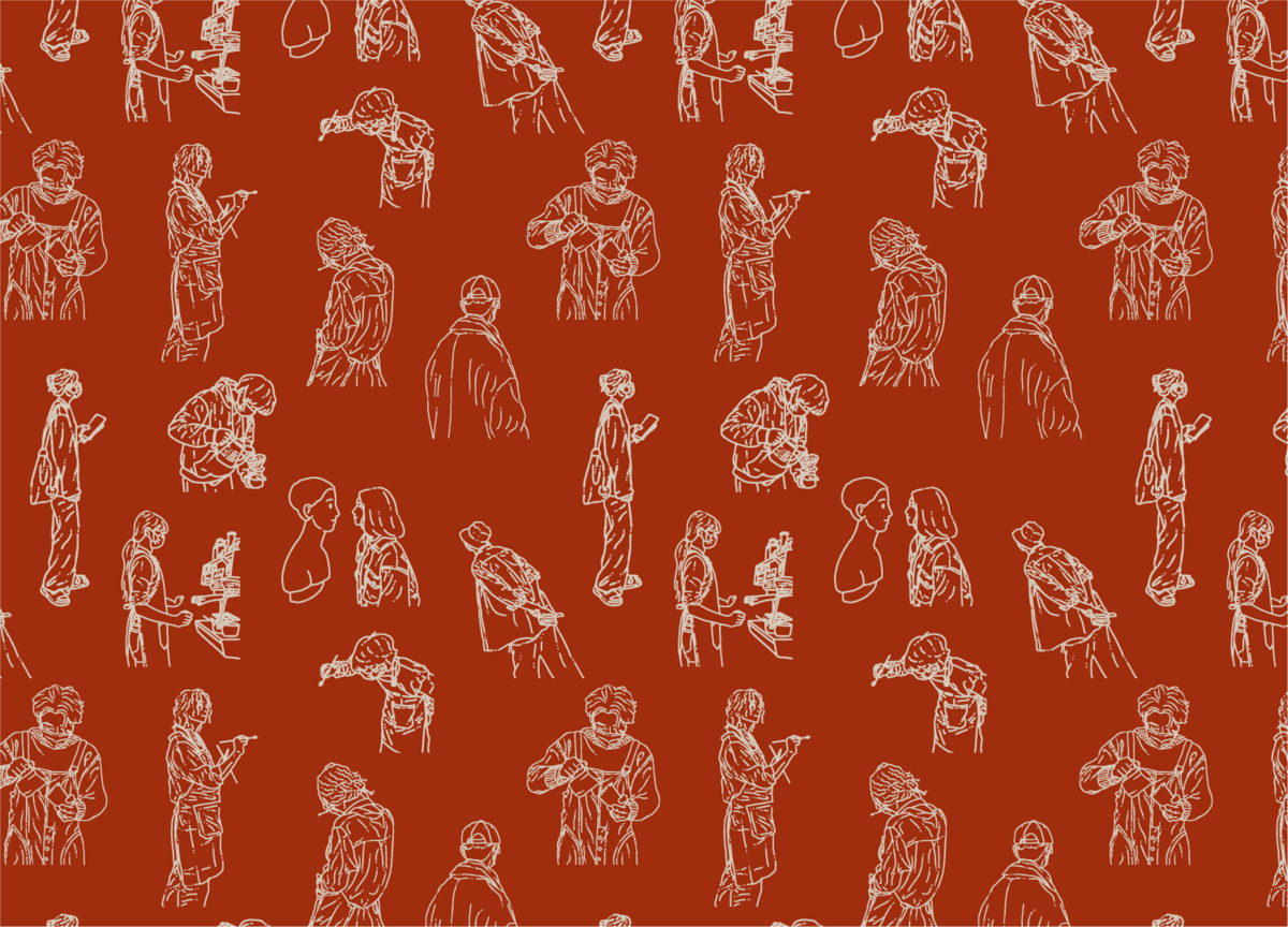 repeating pattern_lineart characters