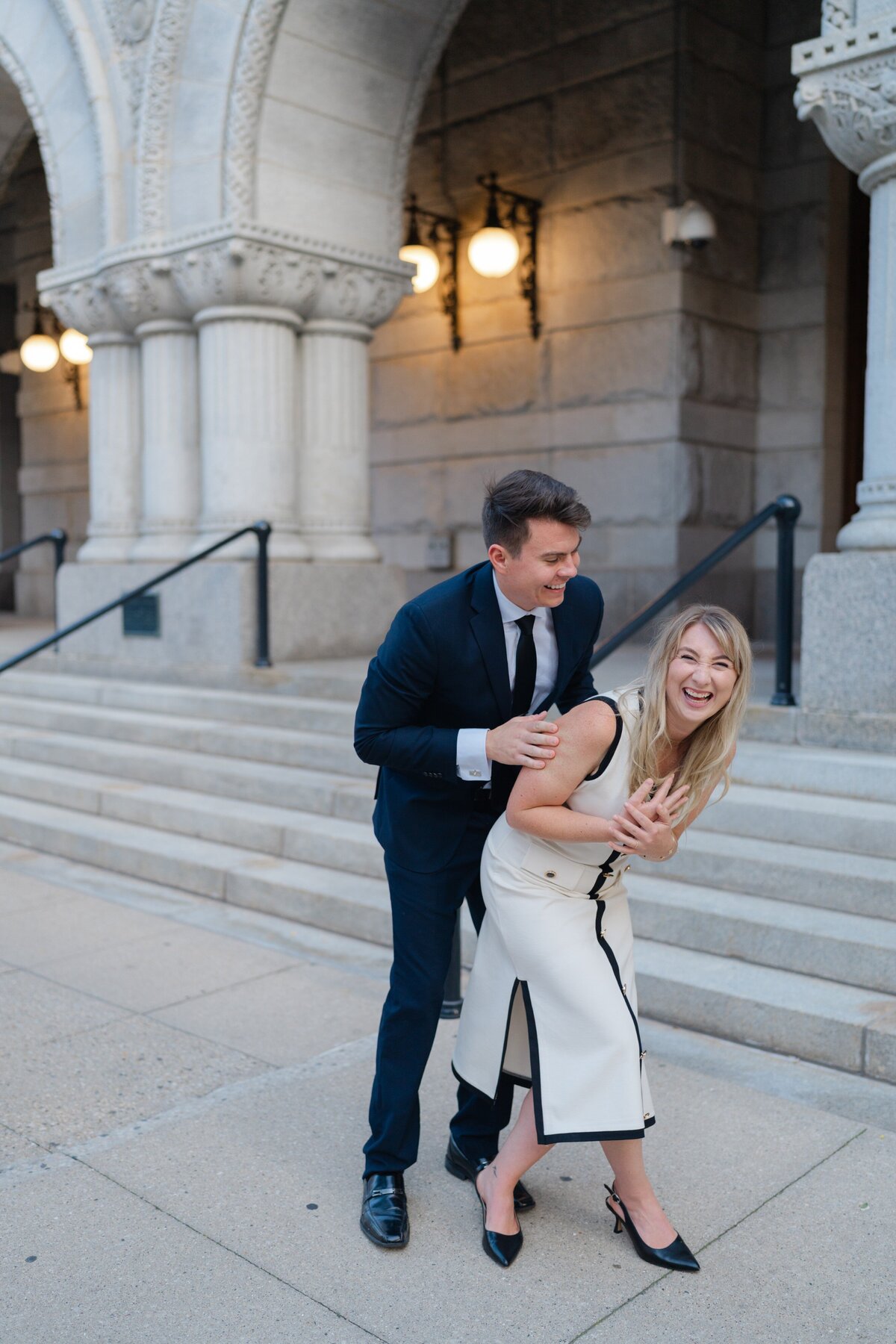Downtown District Milwaukee Elegant Engagement Session-12
