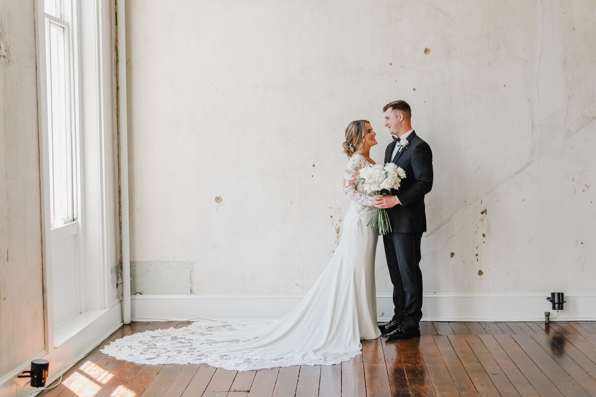 Bride and Groom Portrait at Excelsior in Lancaster PA
