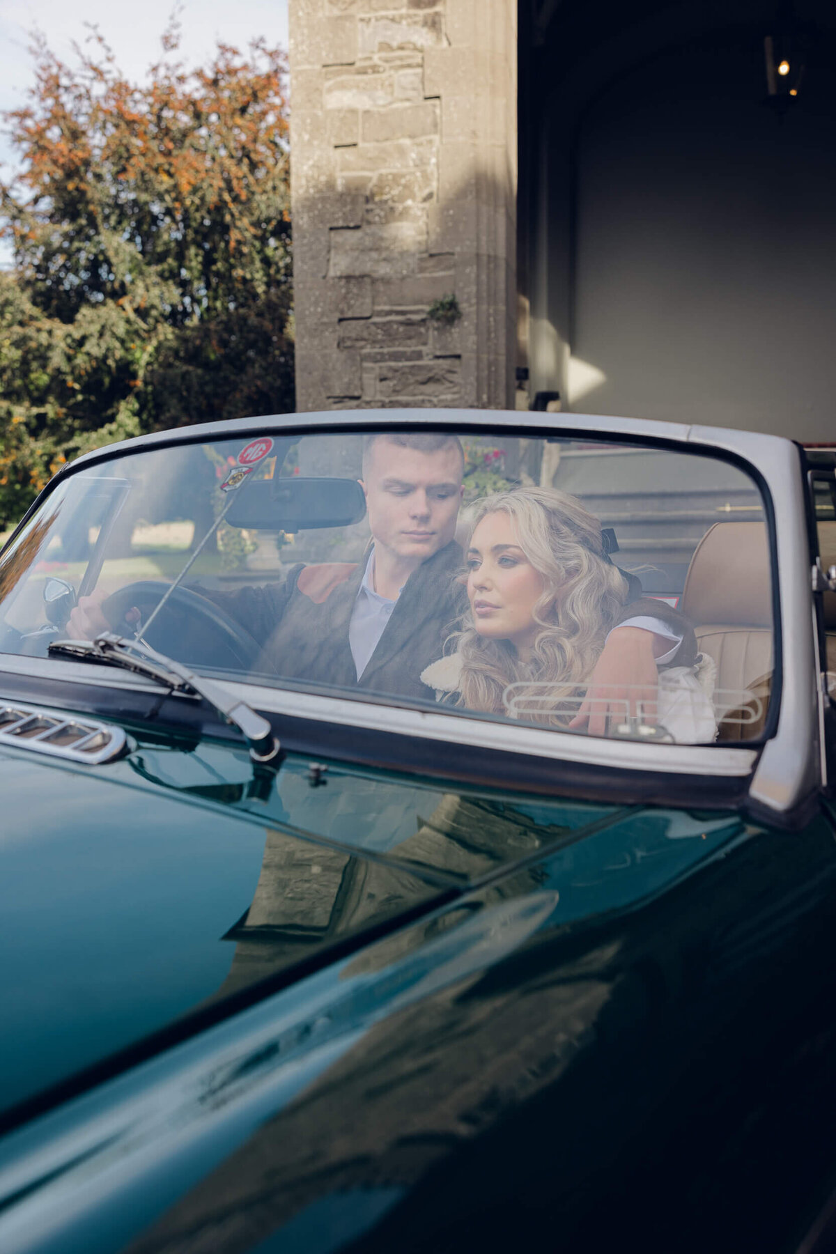 A wedding engagement photo shoot at Luttrellstown castle in Dublin Ireland